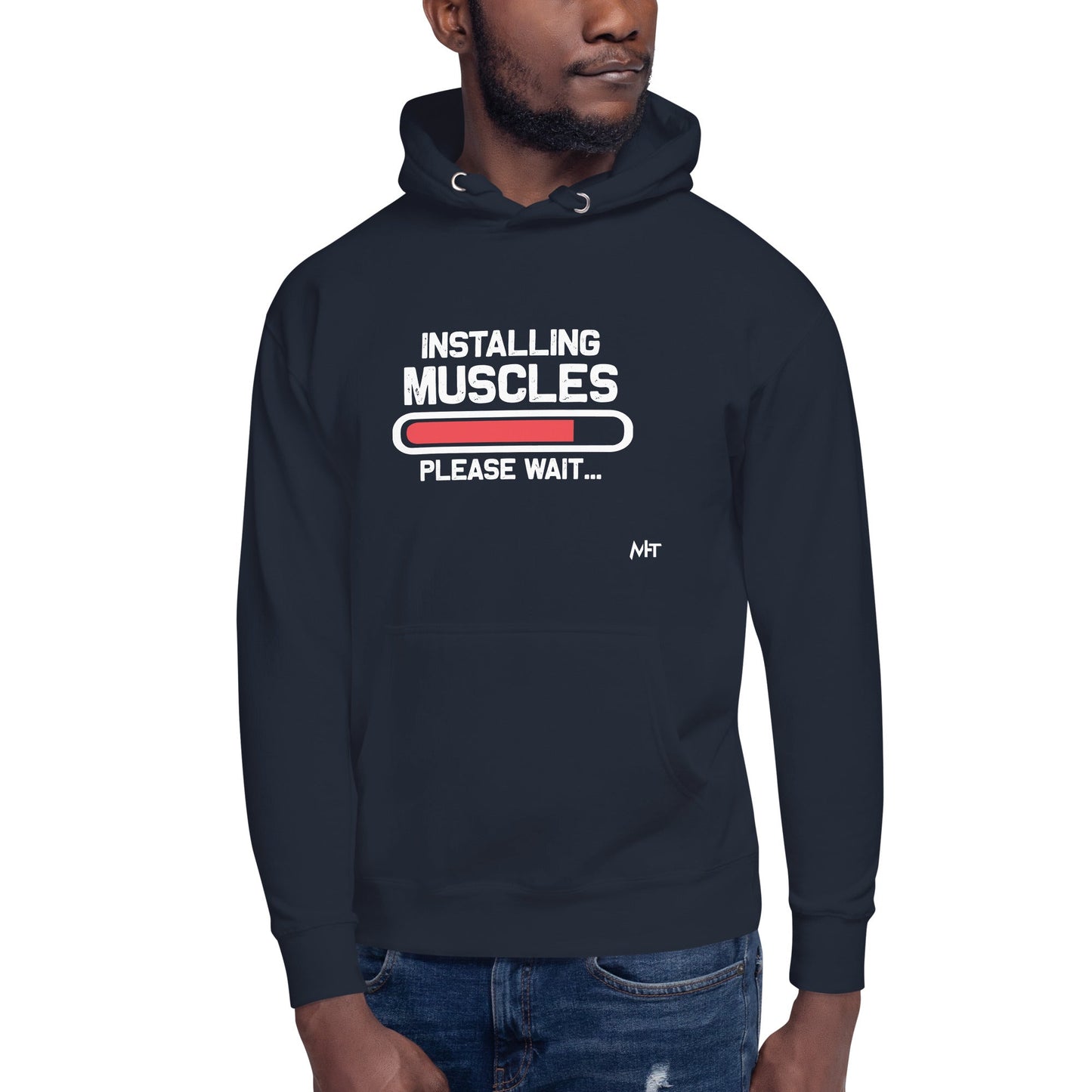 Installing Muscles Please Wait.... - Unisex Hoodie by DarkByteGear