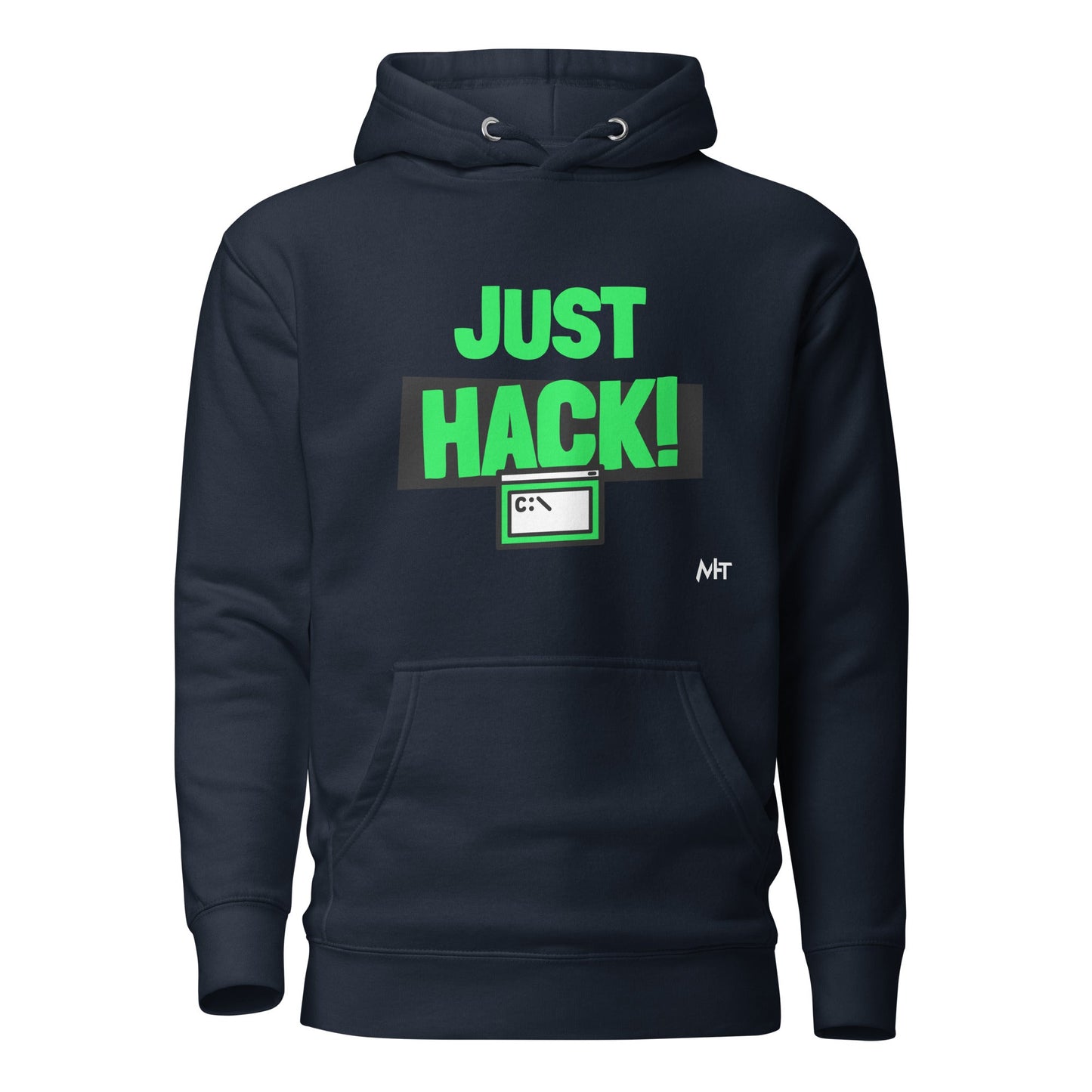 Just Hack (Green text) - Unisex Hoodie by DarkByteGear