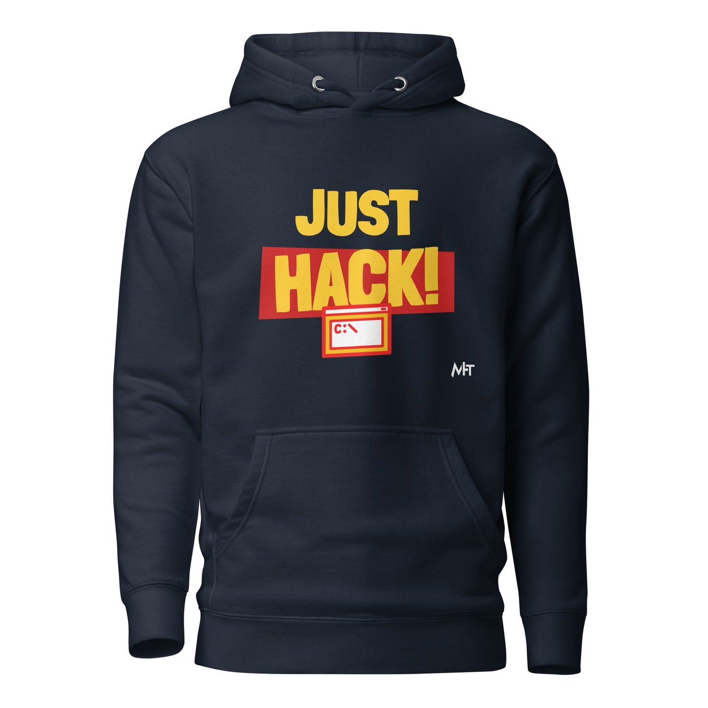 Just Hack (Yellow Text) - Unisex Hoodie by DarkByteGear