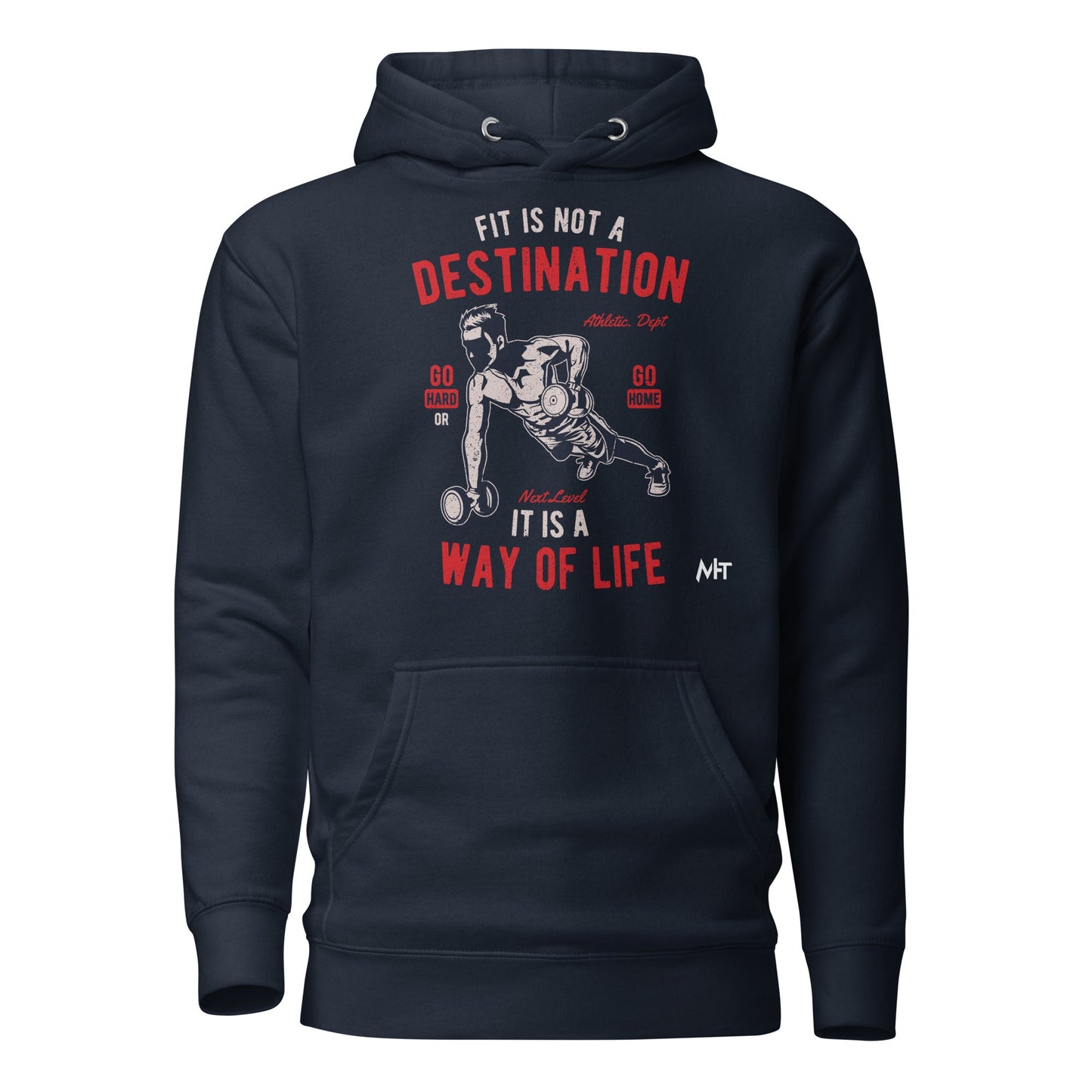 Fit is not a destination: it is a way of life - Unisex Hoodie by DarkByteGear