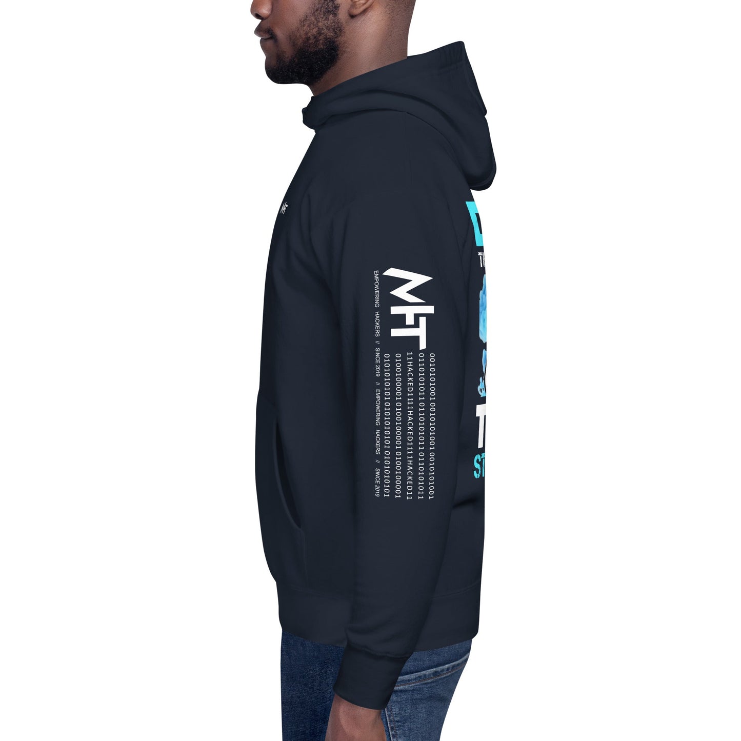 Gaming is the only Legal Place - Blue V Unisex Hoodie ( Back Print ) by DarkByteGear