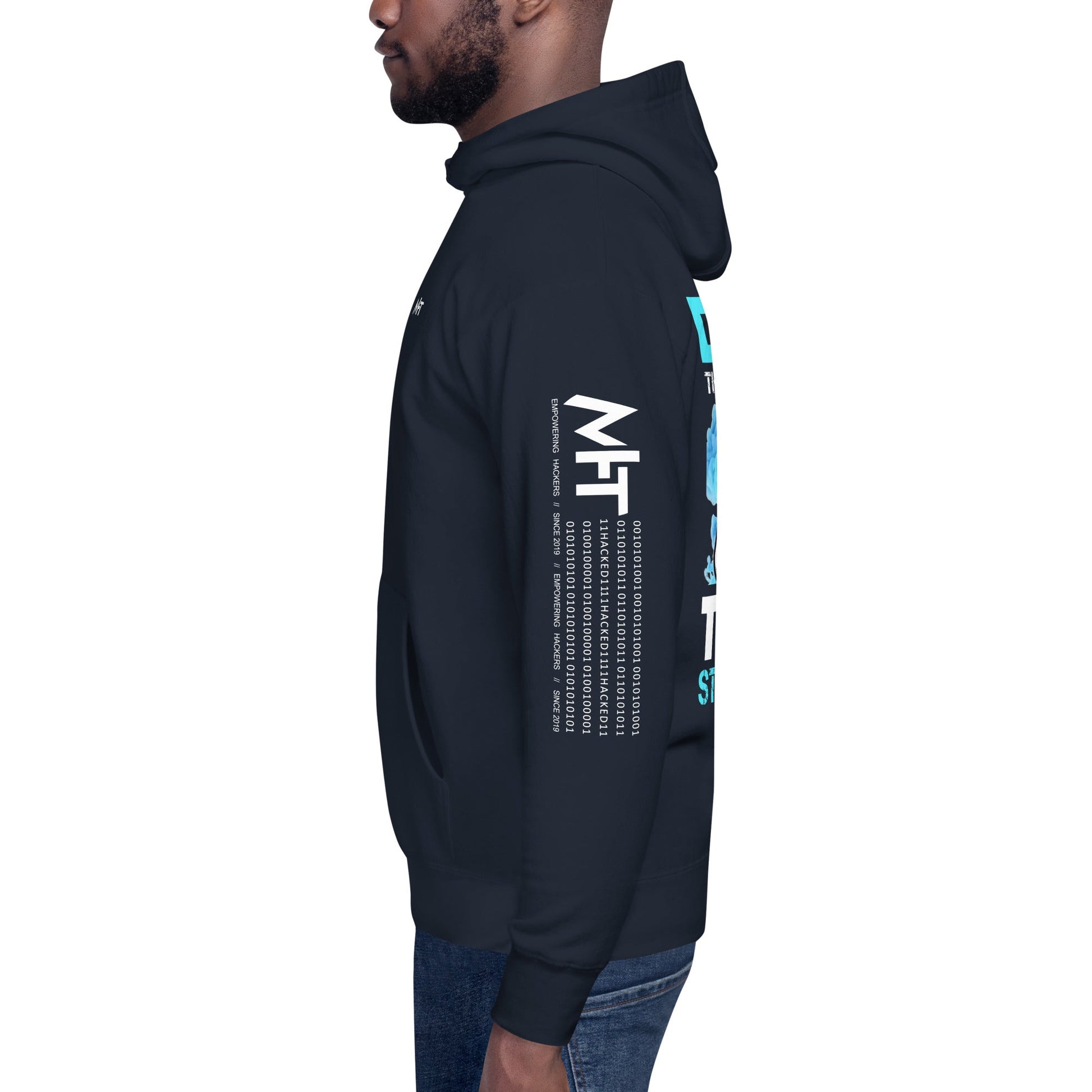 Gaming is the only Legal Place - Blue V Unisex Hoodie ( Back Print ) by DarkByteGear