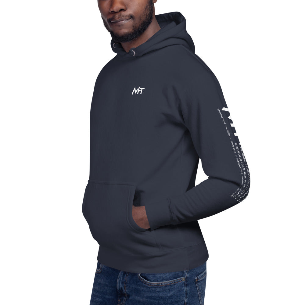I am root. Piss me off at your own risk - Unisex Hoodie (back print) by DarkByteGear