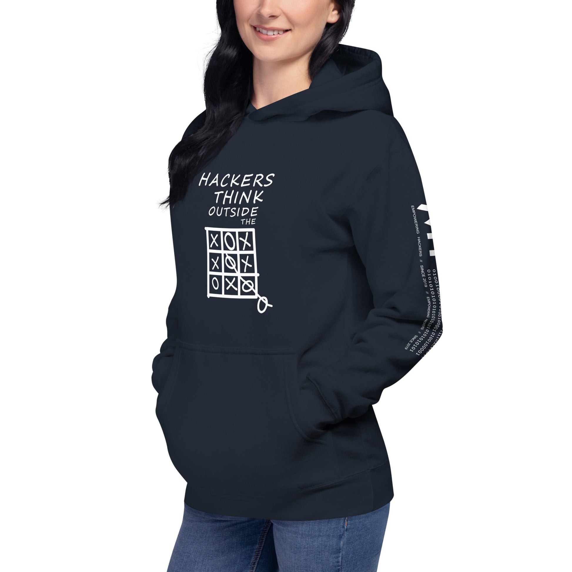Hackers think outside the box - Unisex Hoodie by DarkByteGear