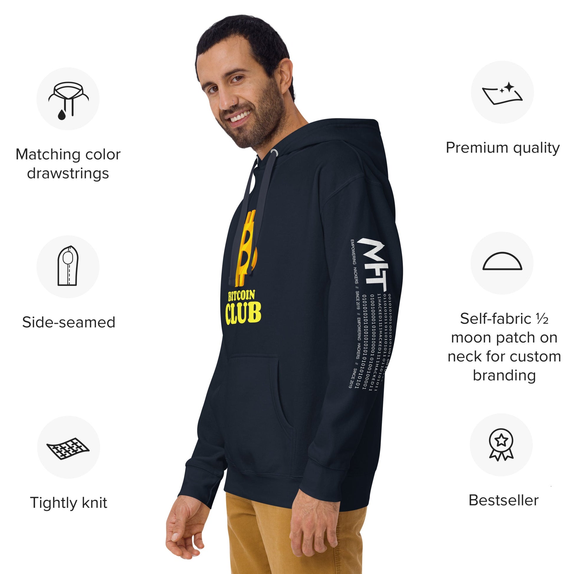 BITCOIN CLUB V5 - Unisex Hoodie by DarkByteGear