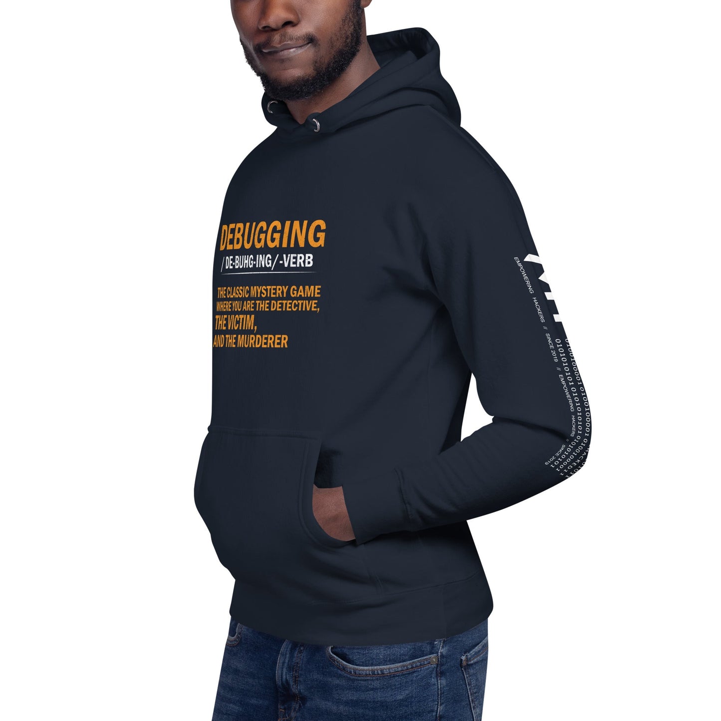 Debugging Unisex Hoodie ( Back print ) by DarkByteGear