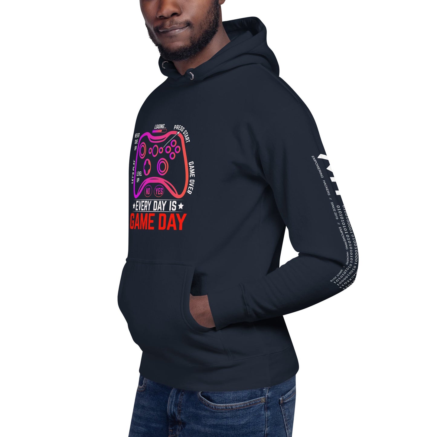 Never Give Up, everyday is Game Day - Unisex Hoodie by DarkByteGear