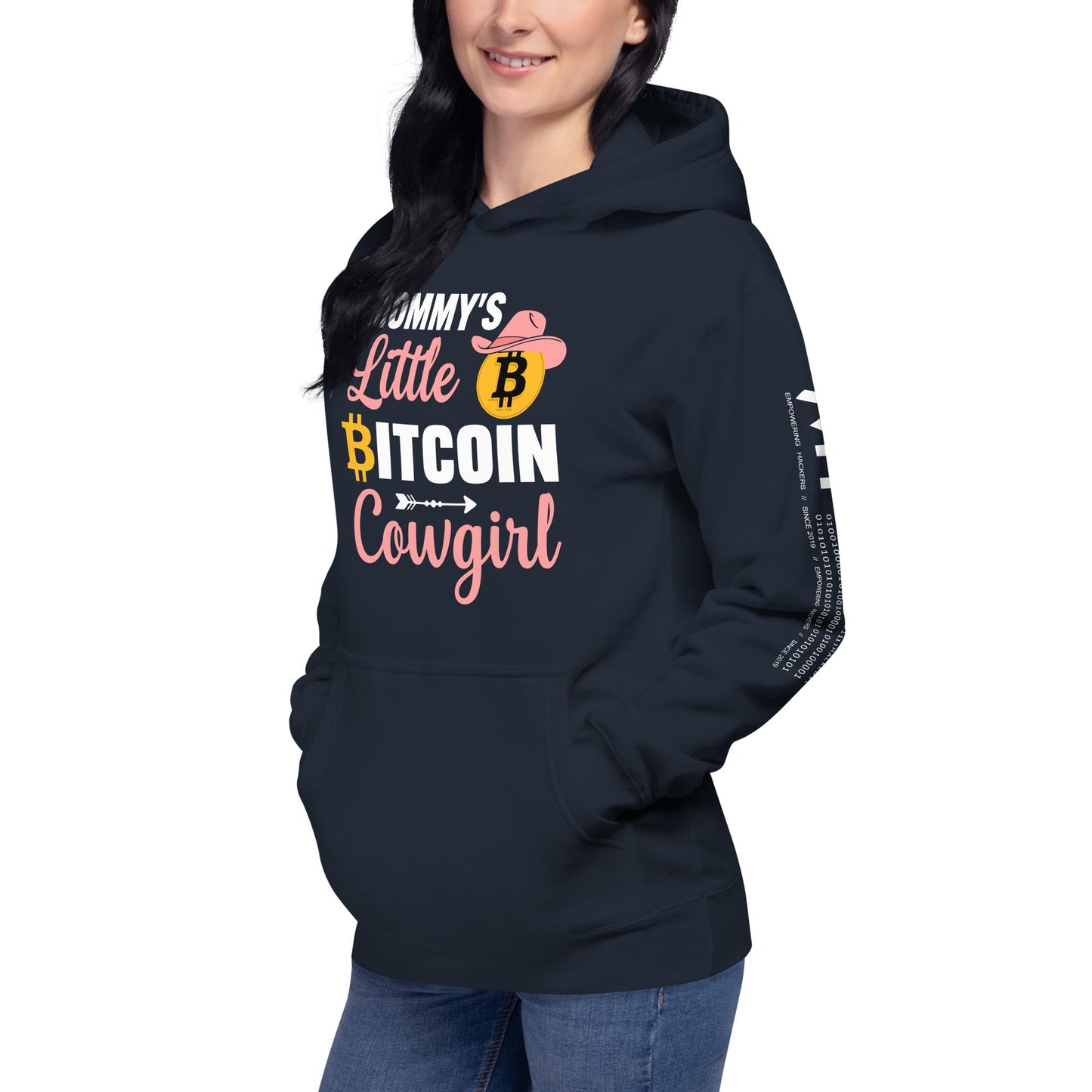Mommy's Little Bitcoin Cowgirl - Unisex Hoodie by DarkByteGear