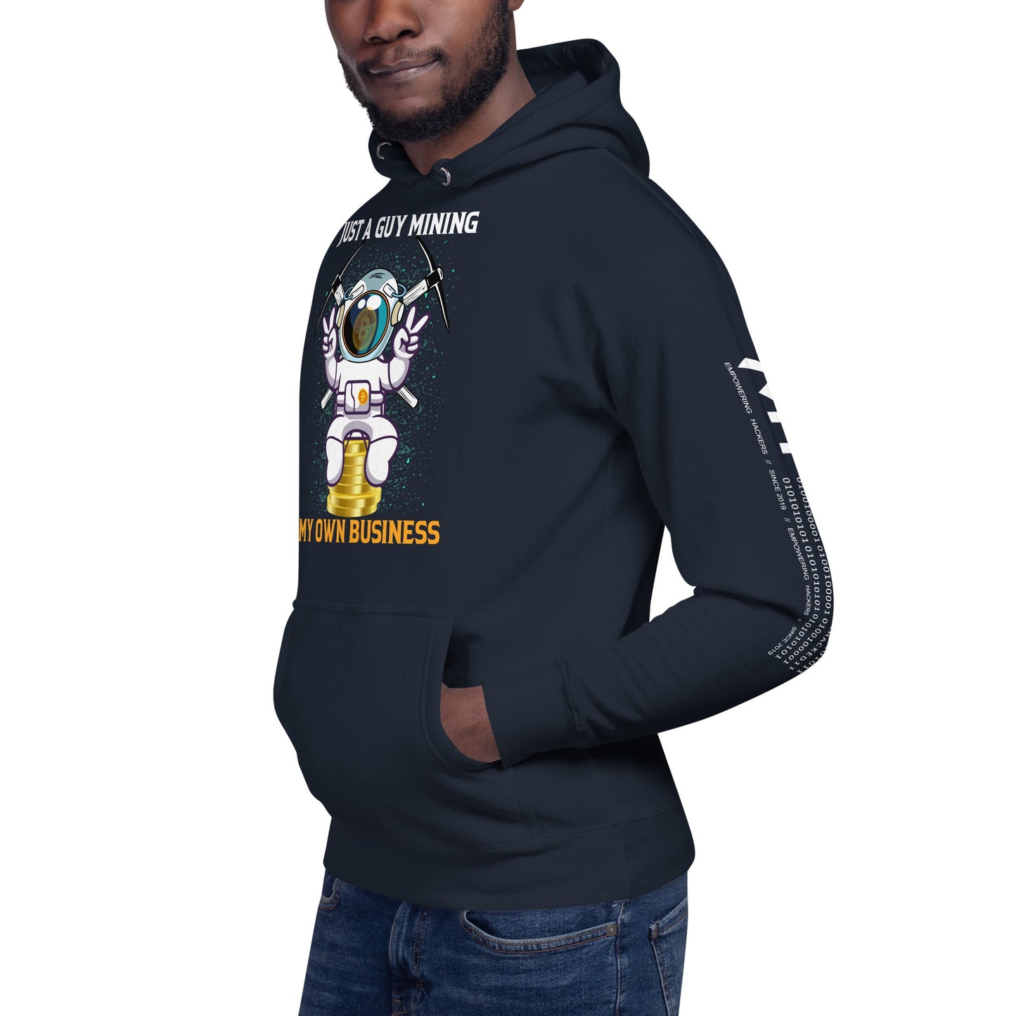 Just a Guy Mining my Own Business Unisex Hoodie by DarkByteGear