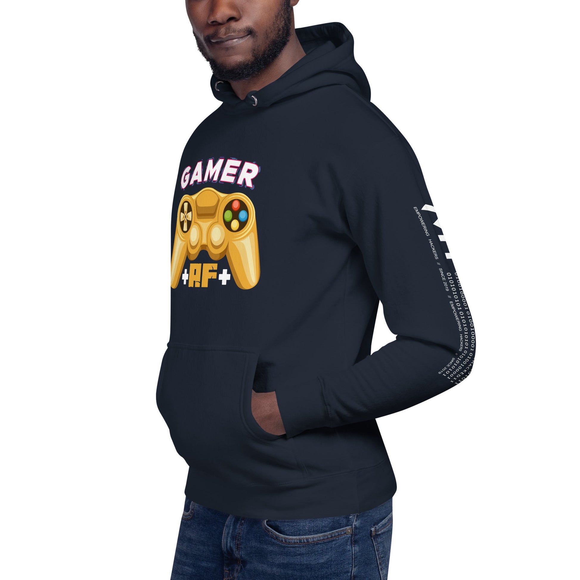Gamer AF Unisex Hoodie by DarkByteGear