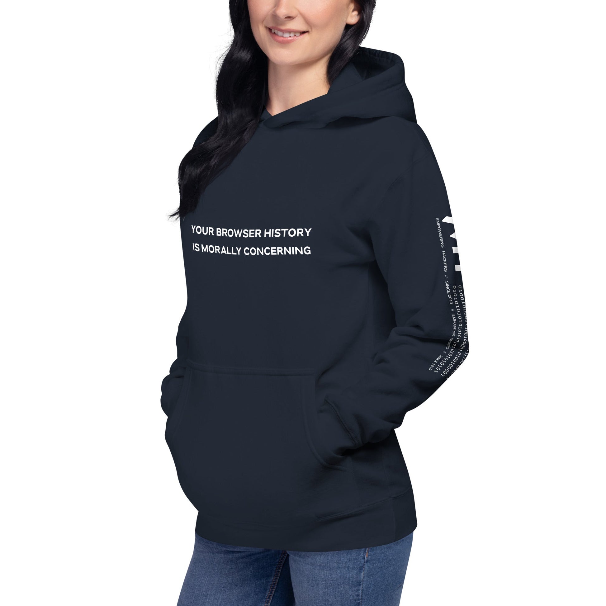 Your Browser History is Morally Concerning Unisex Hoodie by DarkByteGear