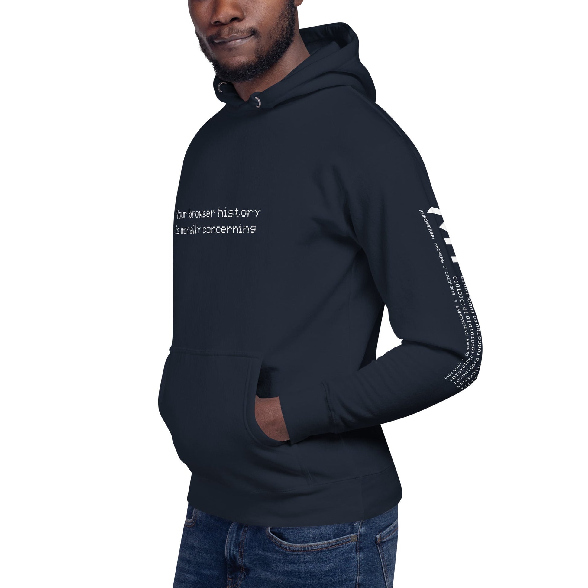 Your Browser History is Morally Concerning V2 Unisex Hoodie by DarkByteGear