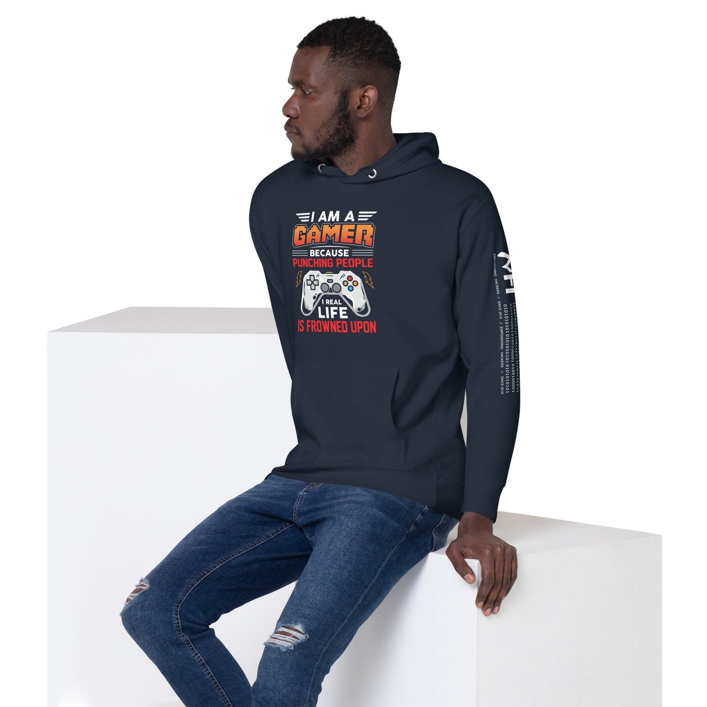 I am a Gamer because Punching people in real life is frowned upon - Unisex Hoodie by DarkByteGear