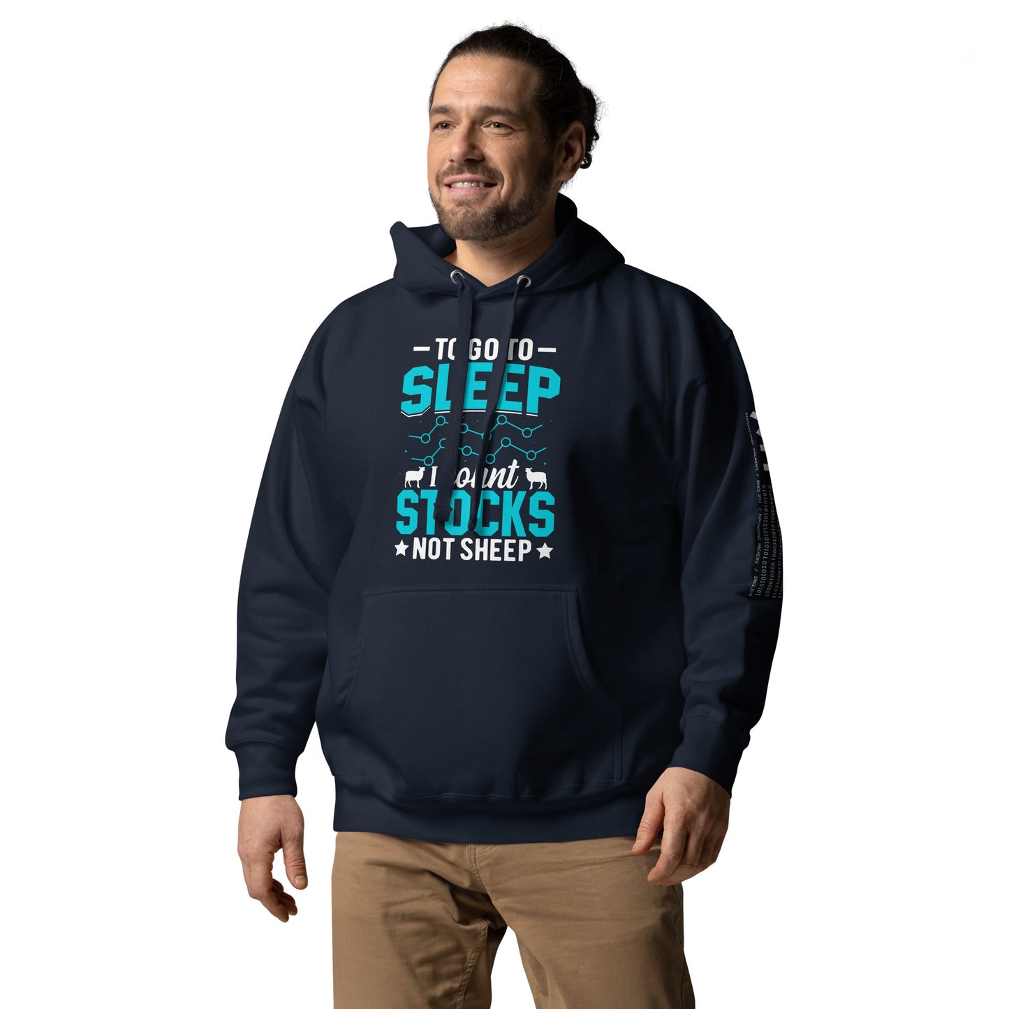 To go to sleep, I count stocks not sheep (DB) - Unisex Hoodie by DarkByteGear