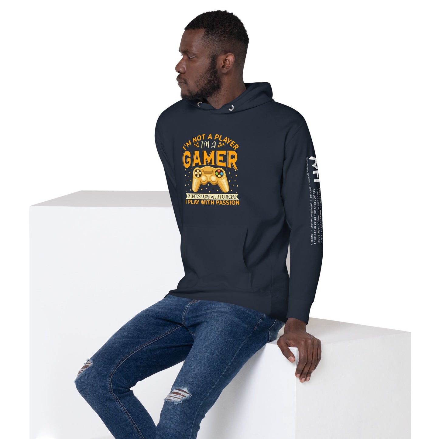I am not a Player, I am a Gamer; Player plays with Chicks, I play with Passion - Unisex Hoodie by DarkByteGear