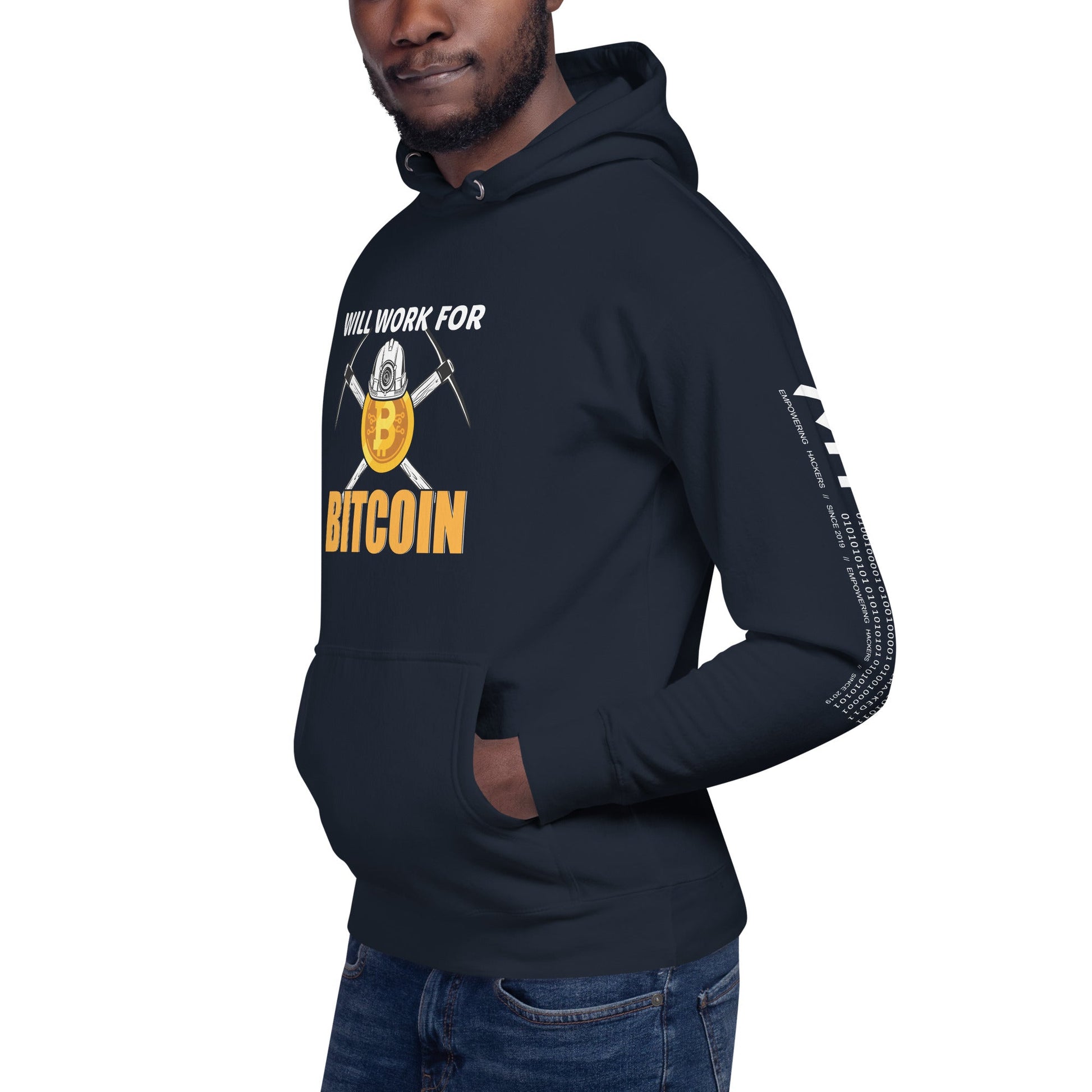 Will Work for Bitcoin - Unisex Hoodie by DarkByteGear
