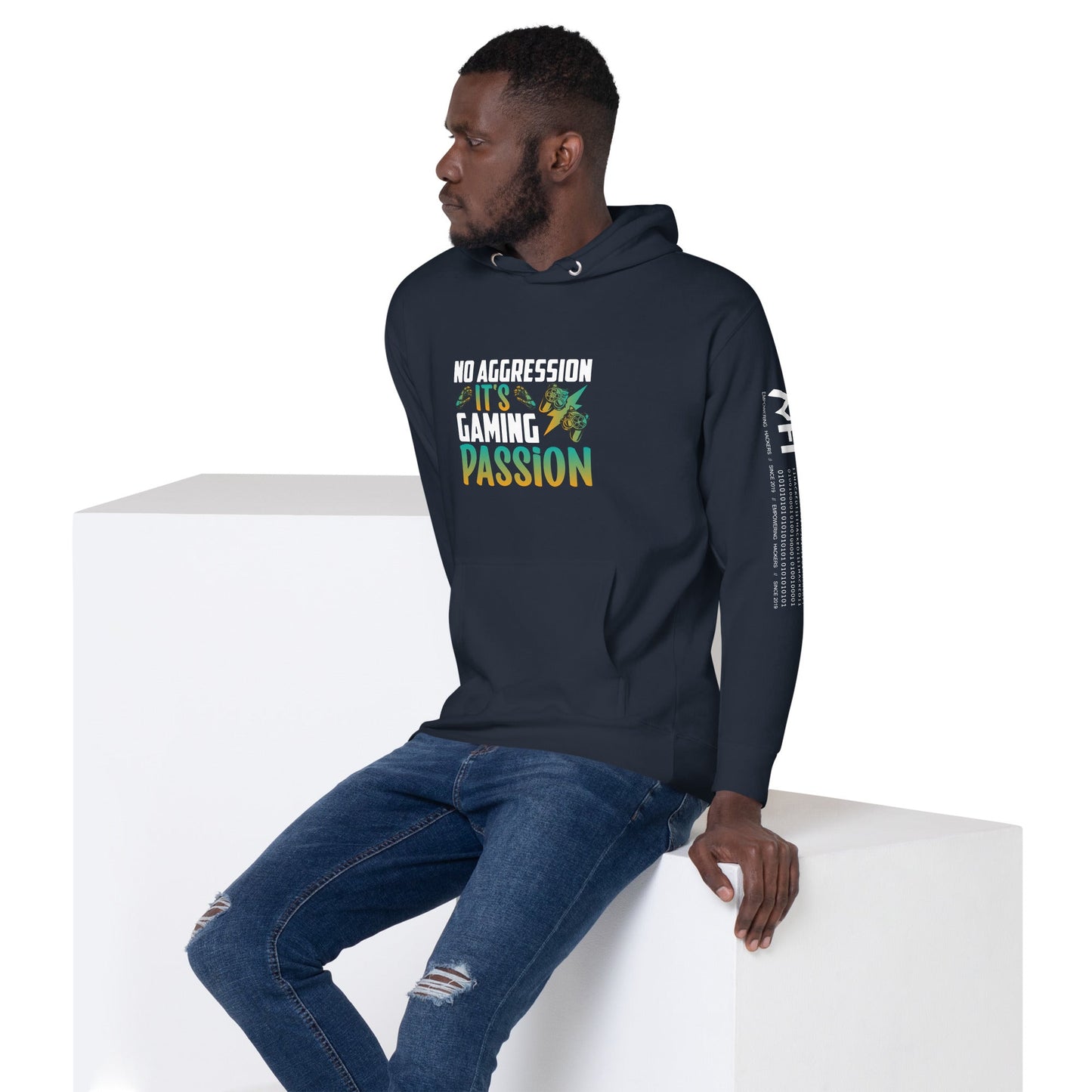 No Aggression, It's Gaming Passion - Unisex Hoodie by DarkByteGear