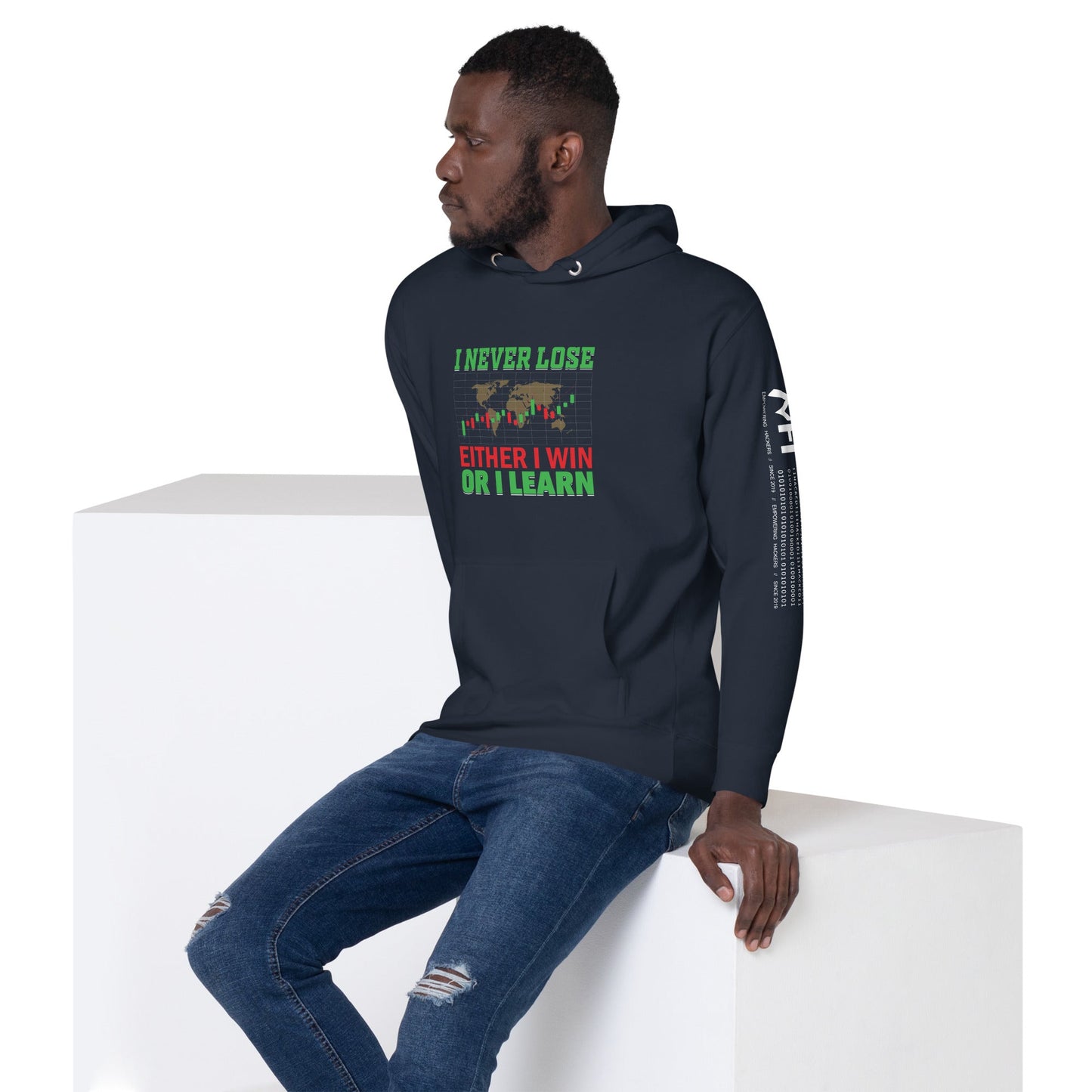 I never Lose: Either I win or I learn V2 - Unisex Hoodie by DarkByteGear