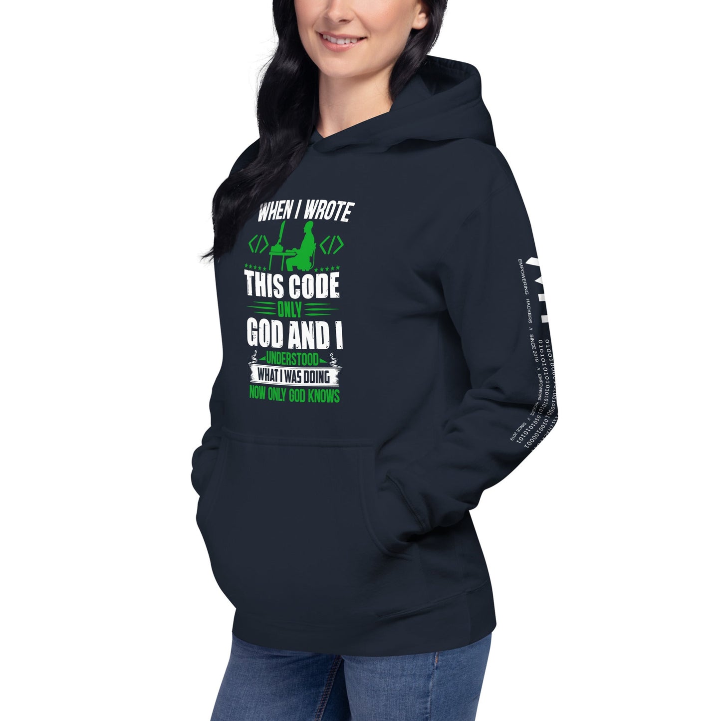 When I Wrote this code, only God and I Understood - Unisex Hoodie by DarkByteGear