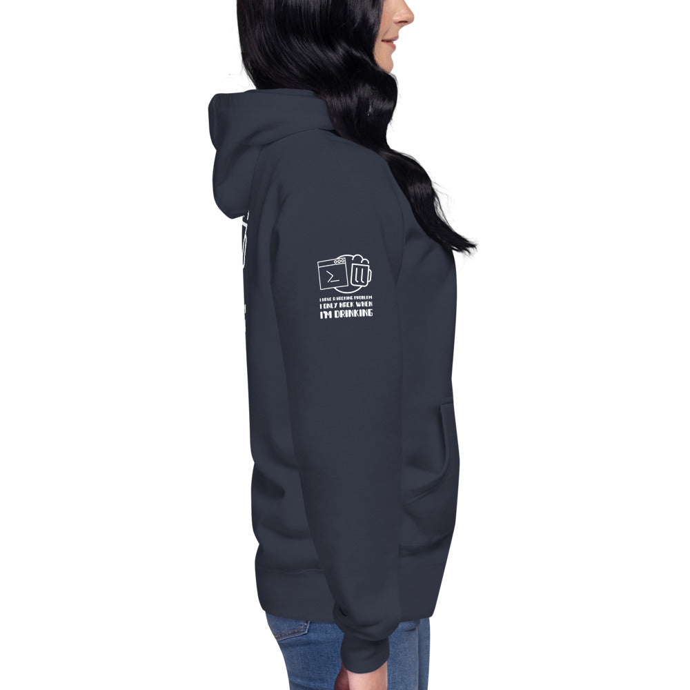Hacking Problem - Unisex Hoodie (back print) by DarkByteGear