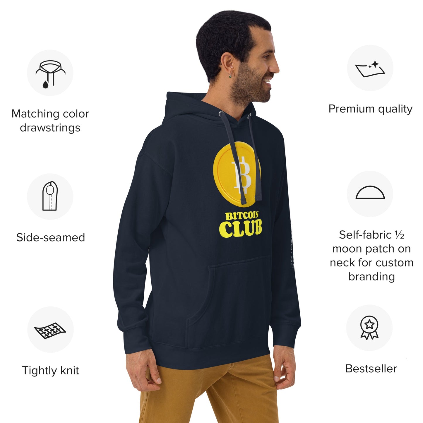 BITCOIN CLUB V1 - Unisex Hoodie by DarkByteGear