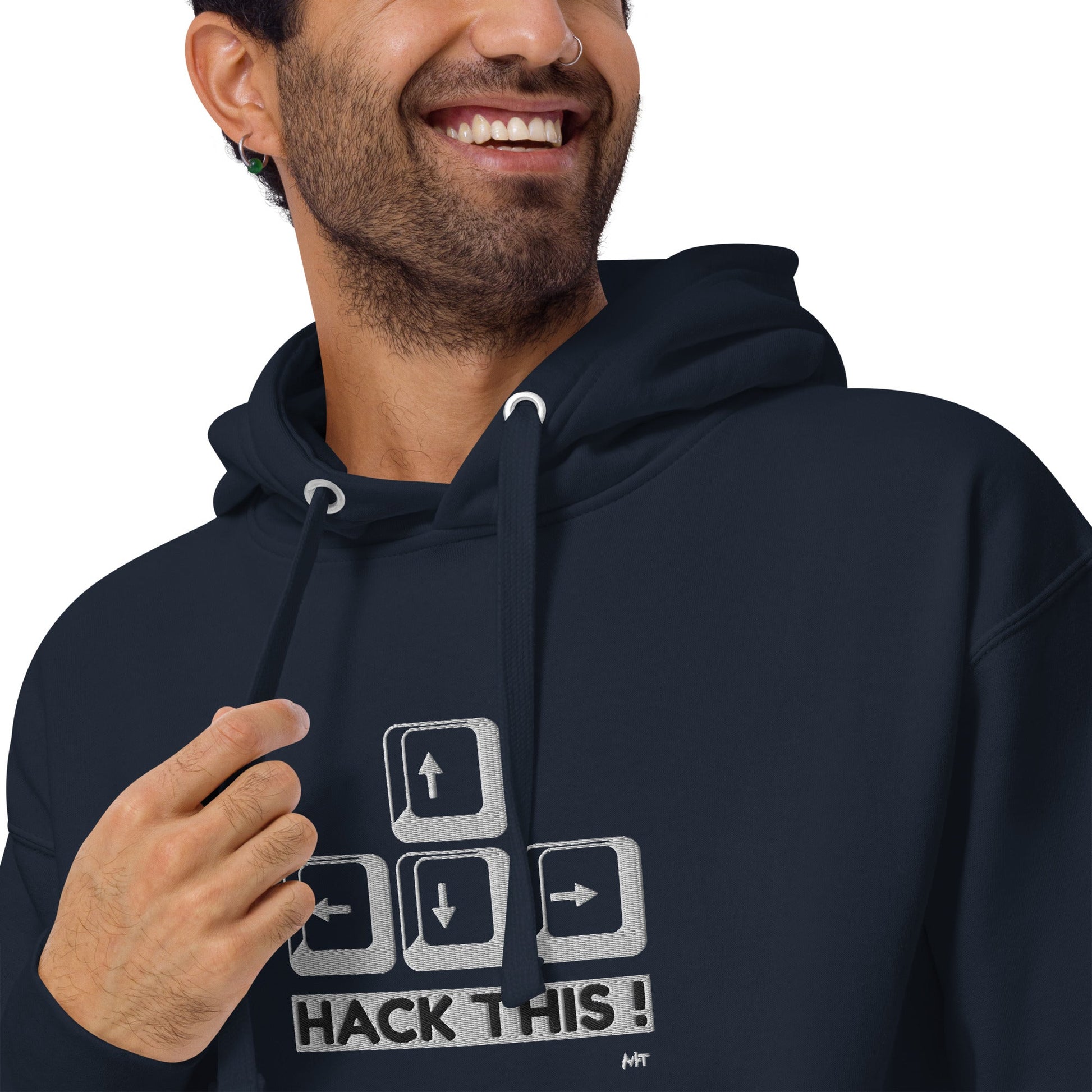 Hack this - Unisex Hoodie (embroidered) by DarkByteGear