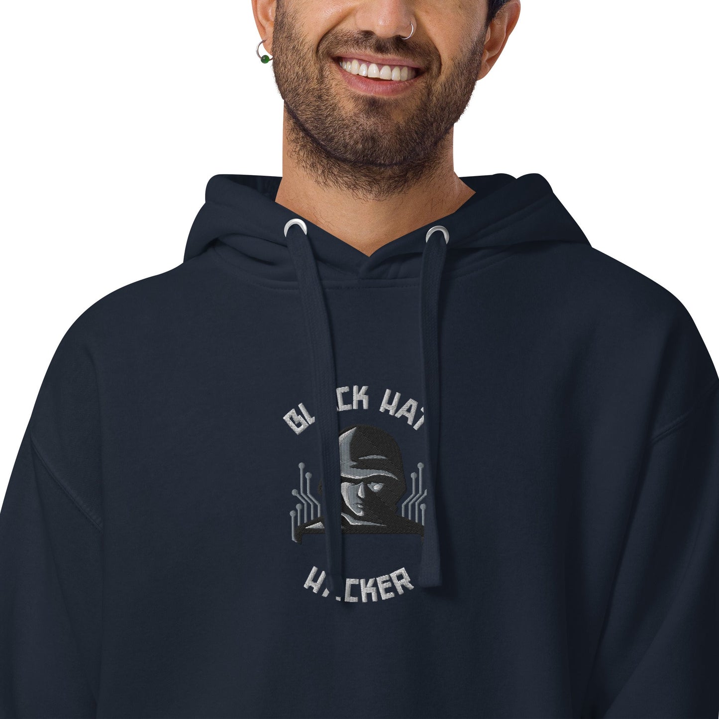 Black Hat Hacker - Unisex Hoodie (embroidered) by DarkByteGear