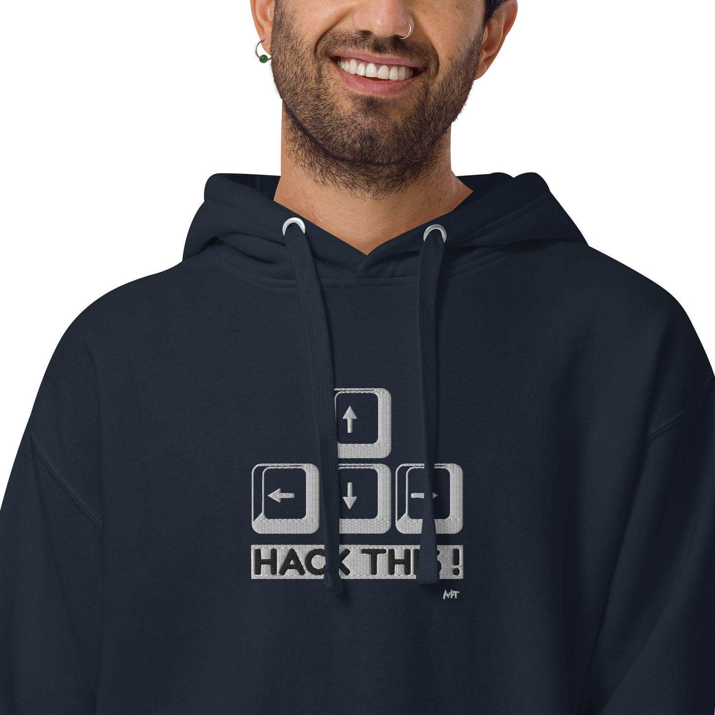 Hack this - Unisex Hoodie (embroidered) by DarkByteGear