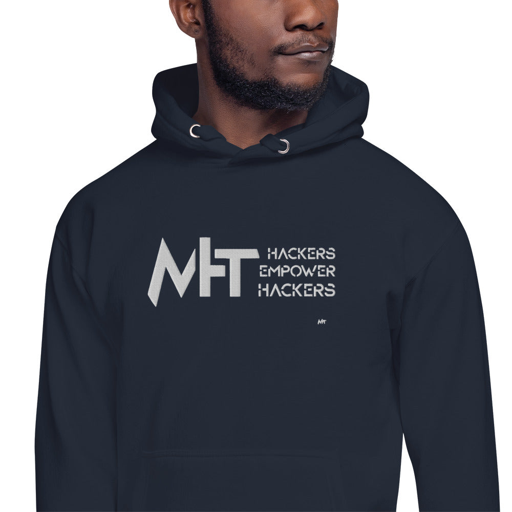 Hackers Empower Hackers - Unisex Hoodie (embroidered) by DarkByteGear