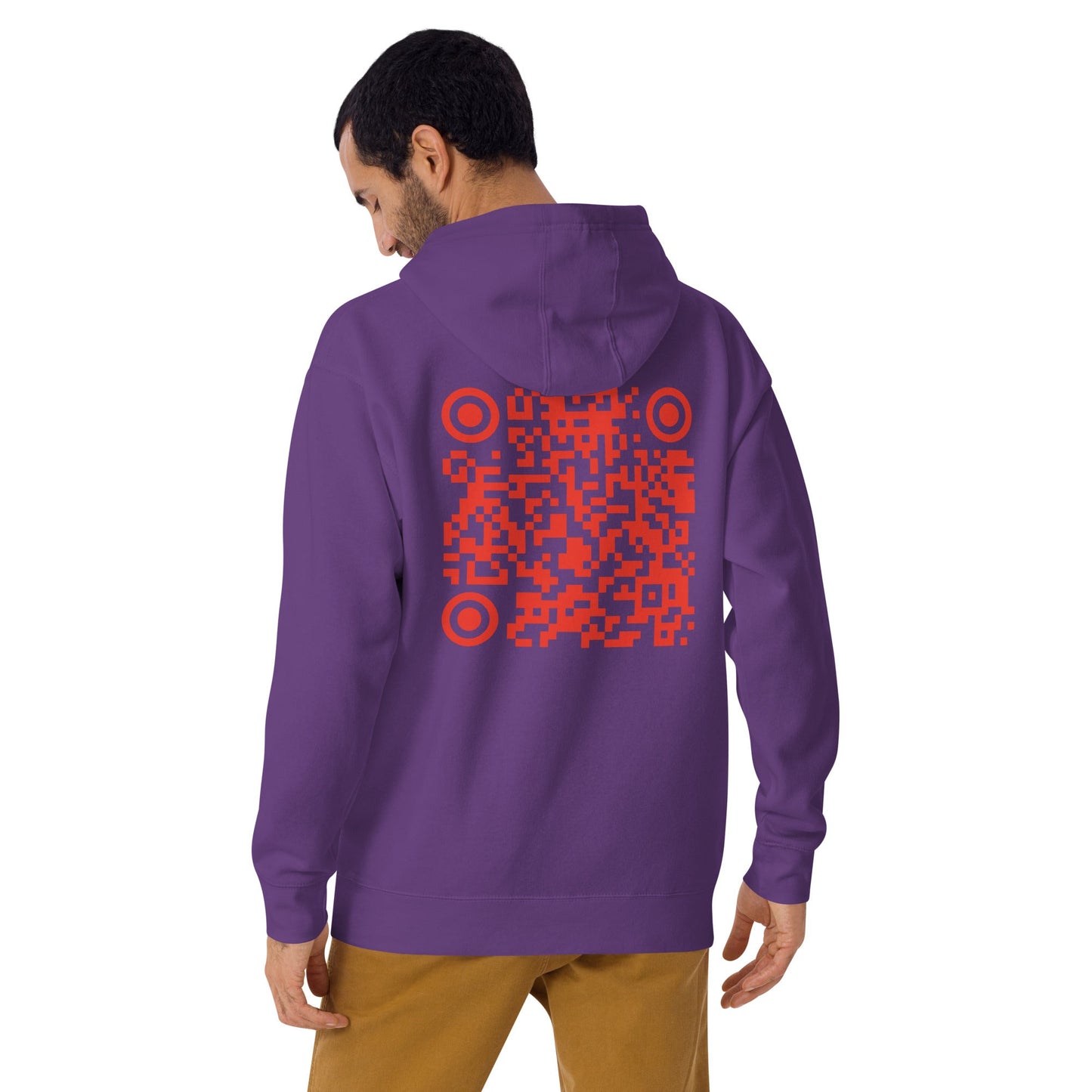 Who's the New Kid, Hacker, Developer, Gamer, Crypto King V1 (No Logo) - Unisex Hoodie Personalized QR Code by DarkByteGear