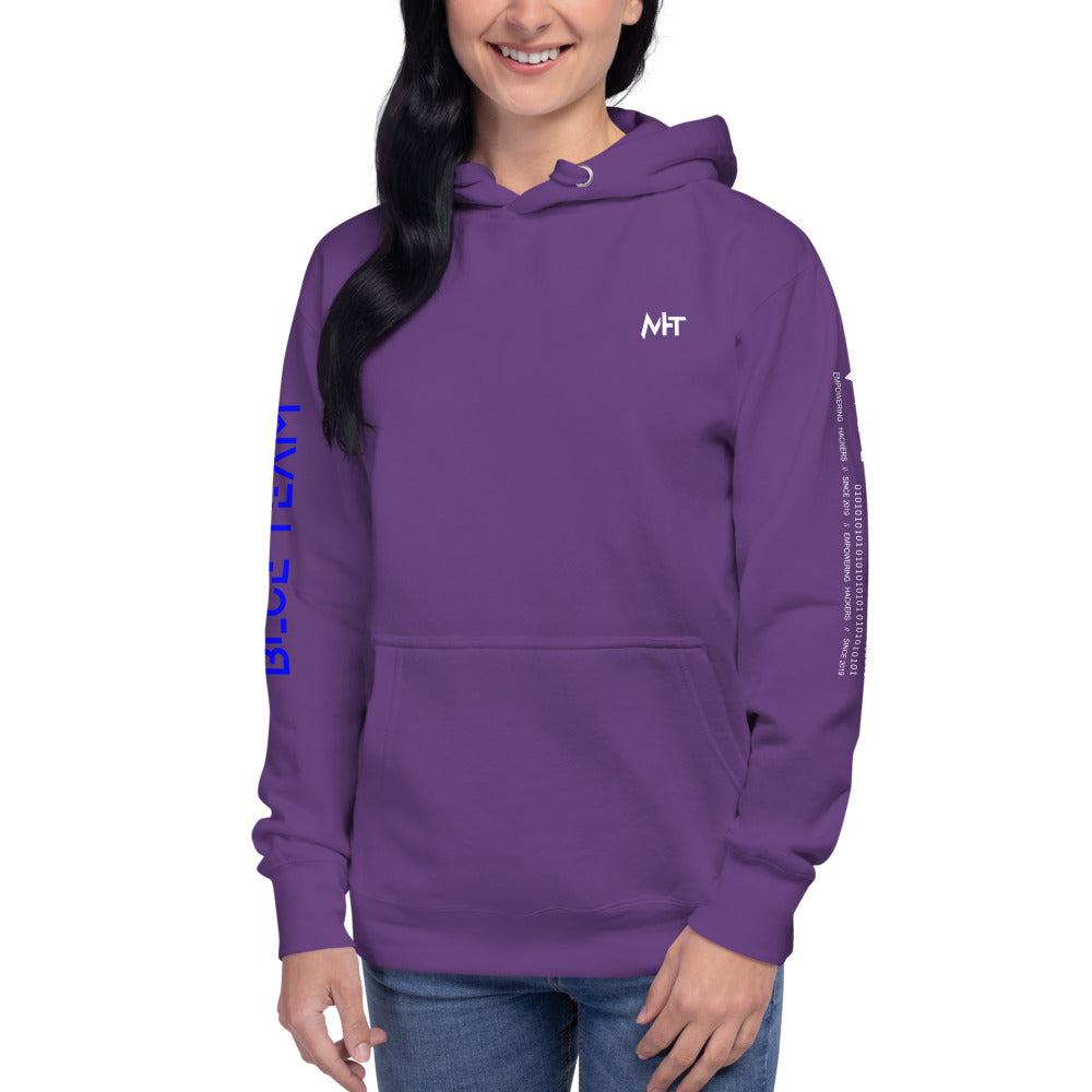 Cybersecurity Blue Team v4 - Unisex Hoodie (back print) by DarkByteGear