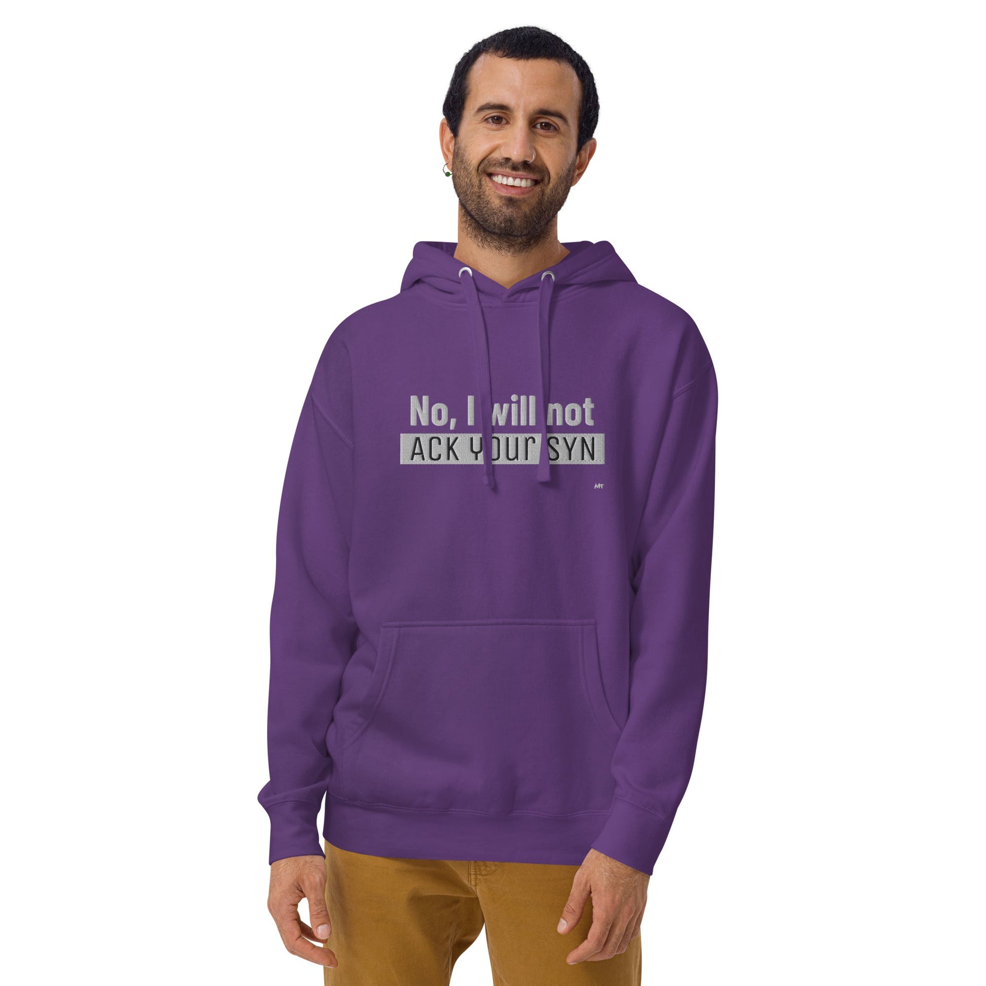 No I will not ack your sin - Unisex Hoodie (embroidered) by DarkByteGear