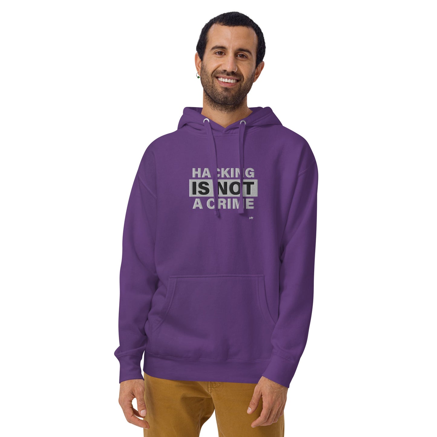 Hacking is not a crime - Unisex Hoodie (embroidered) by DarkByteGear