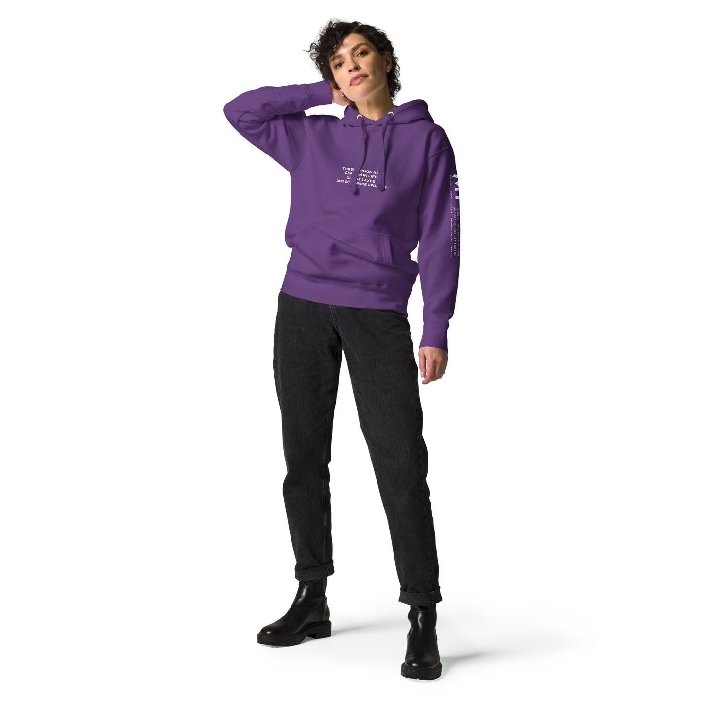 Three Things are certain in life Death, Taxes and Software Updates V1 - Unisex Hoodie by DarkByteGear