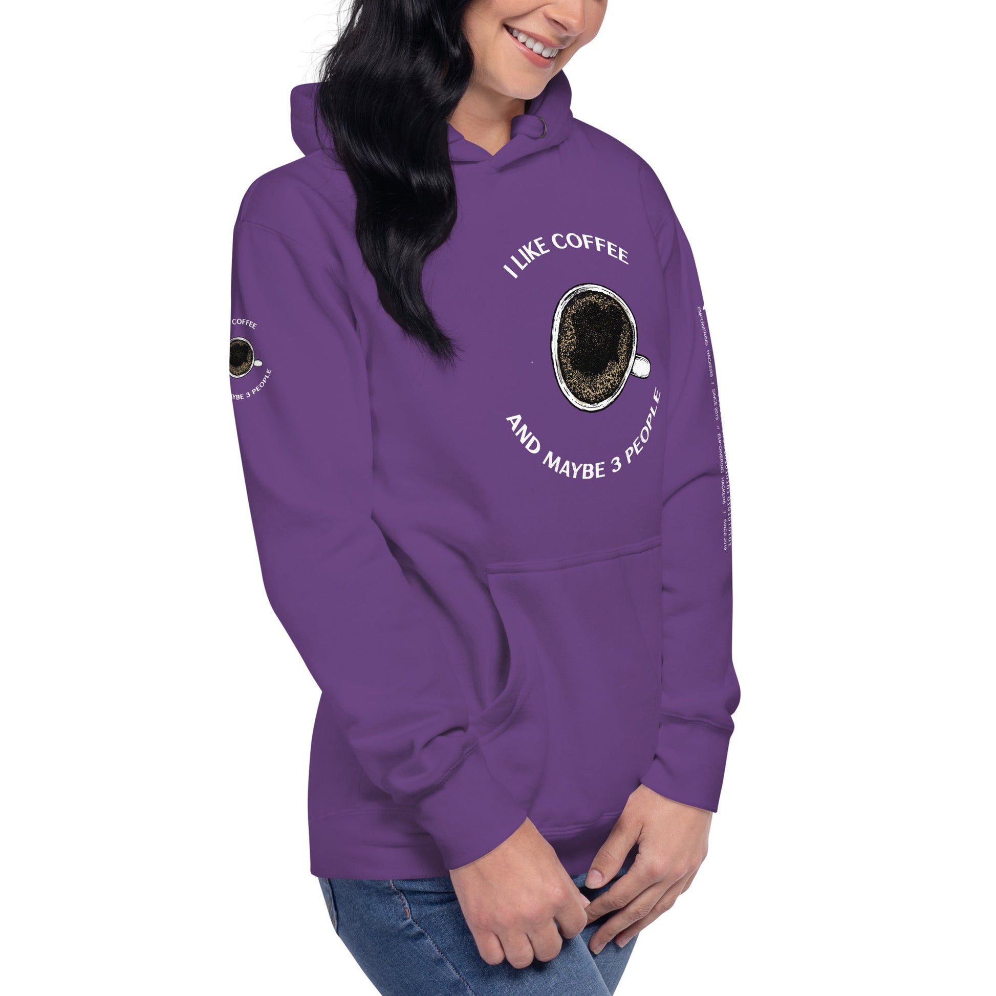 I like Coffee and maybe 3 people - Unisex Hoodie by DarkByteGear