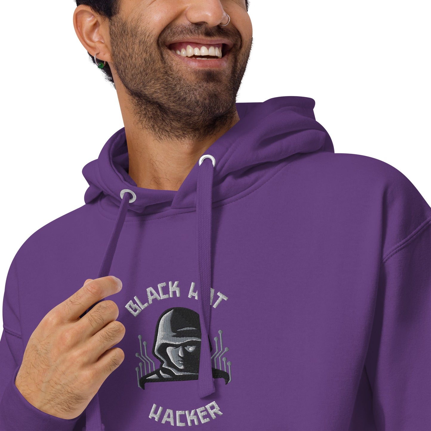 Black Hat Hacker - Unisex Hoodie (embroidered) by DarkByteGear
