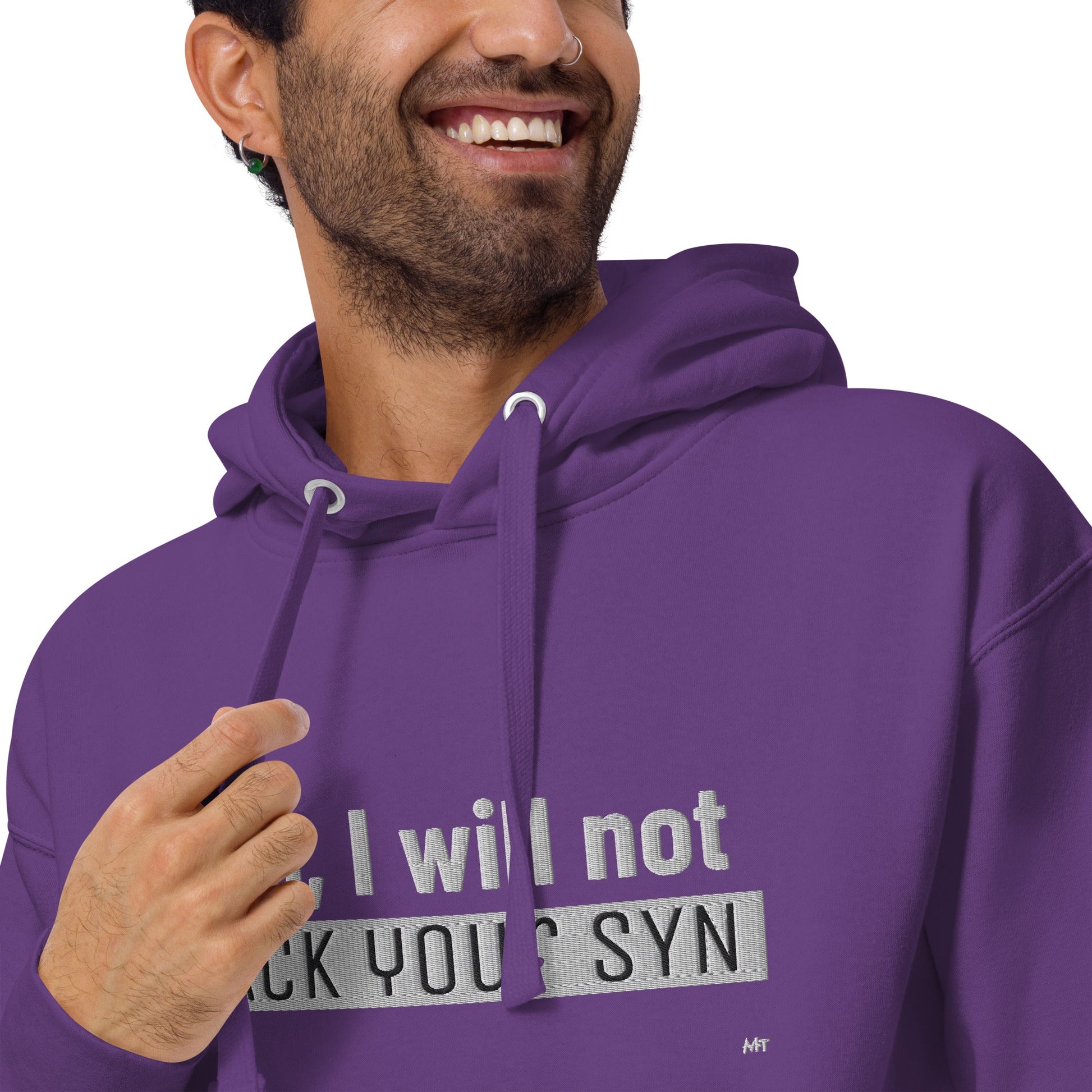 No I will not ack your sin - Unisex Hoodie (embroidered) by DarkByteGear