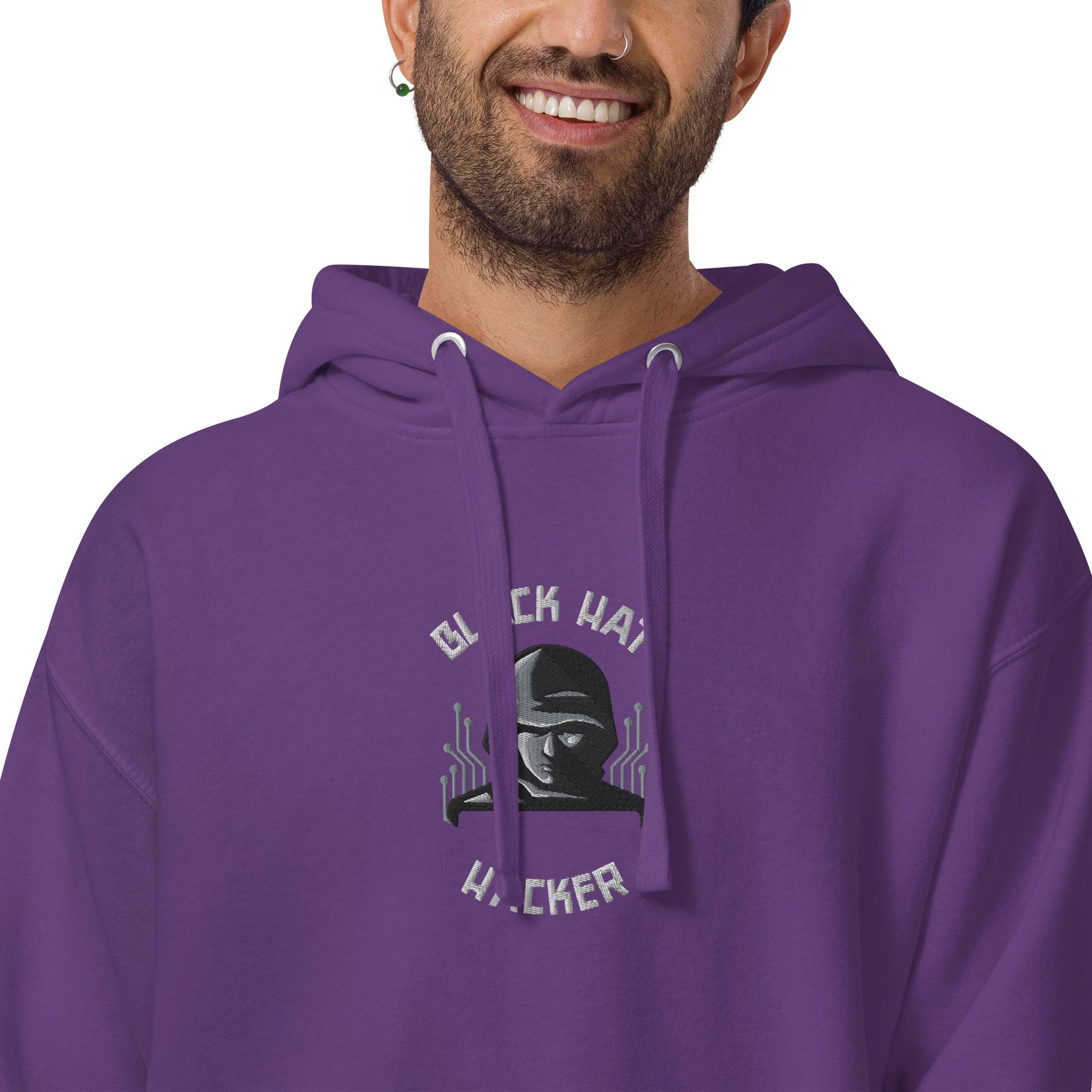 Black Hat Hacker - Unisex Hoodie (embroidered) by DarkByteGear