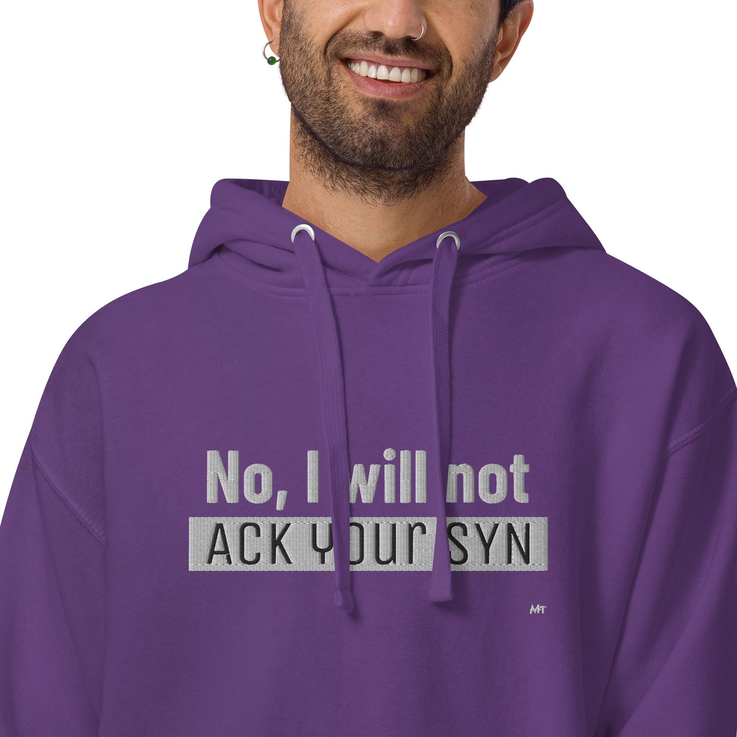No I will not ack your sin - Unisex Hoodie (embroidered) by DarkByteGear