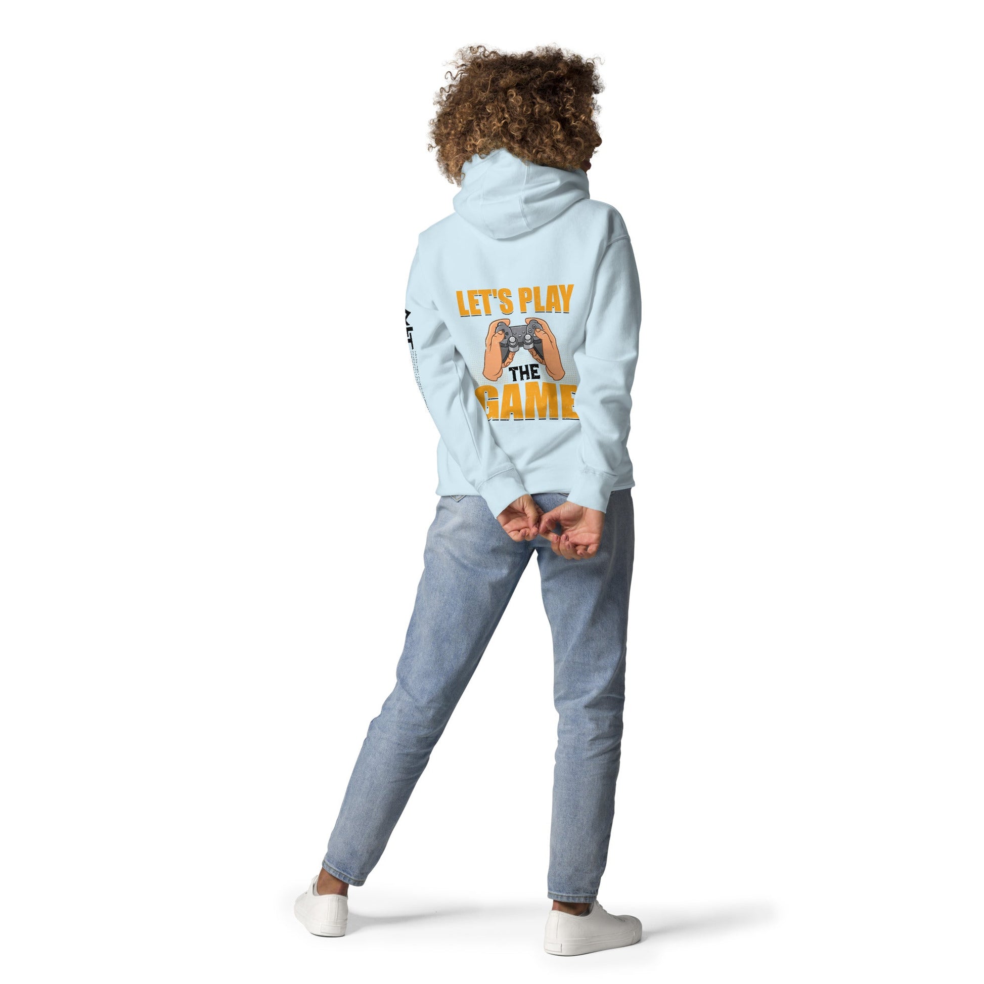 Let's Play the Game in Dark Text - Unisex Hoodie ( Back Print ) by DarkByteGear