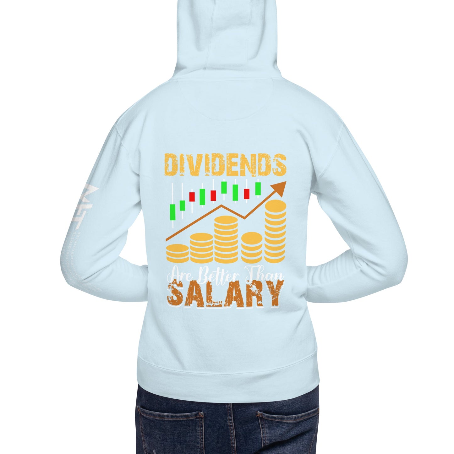 Dividends are Better than Salary - Unisex Hoodie ( Back Print ) by DarkByteGear