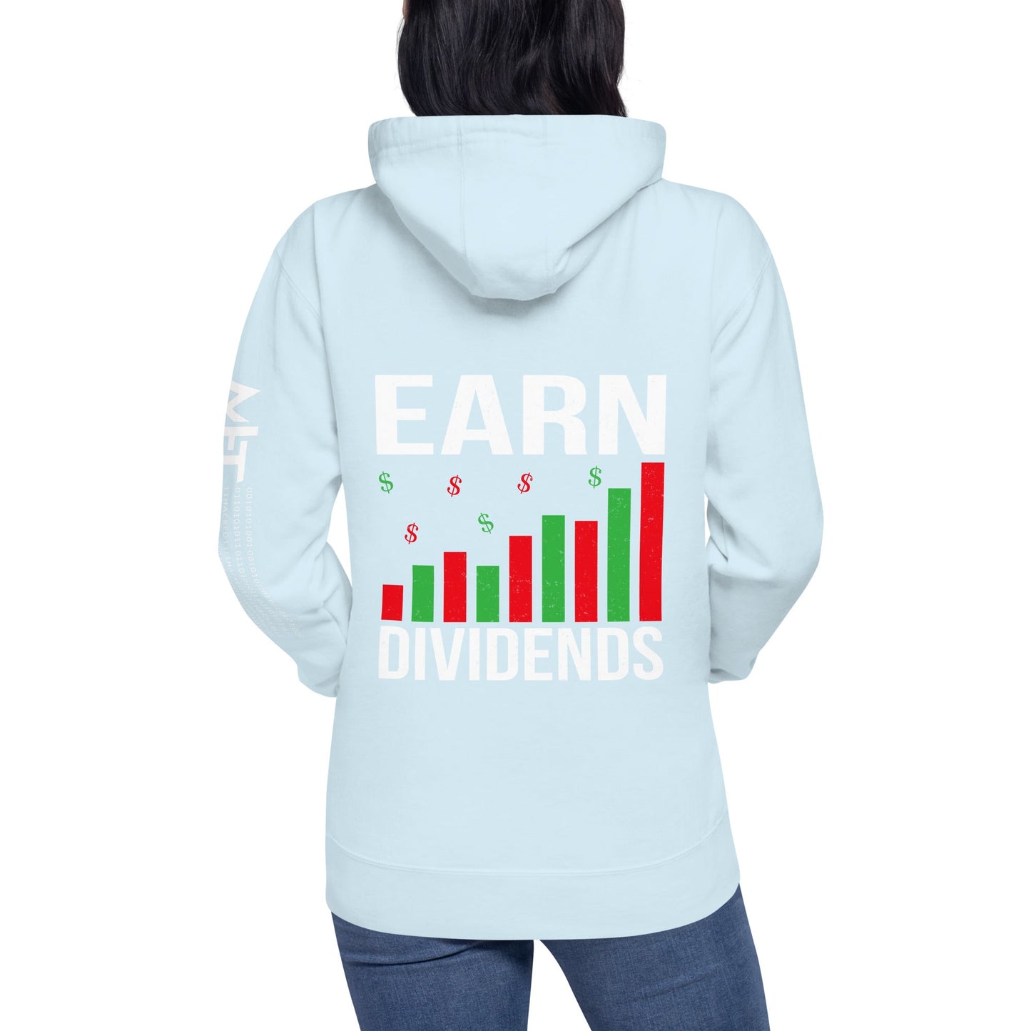 Earn Dividends - Unisex Hoodie ( Back Print ) by DarkByteGear