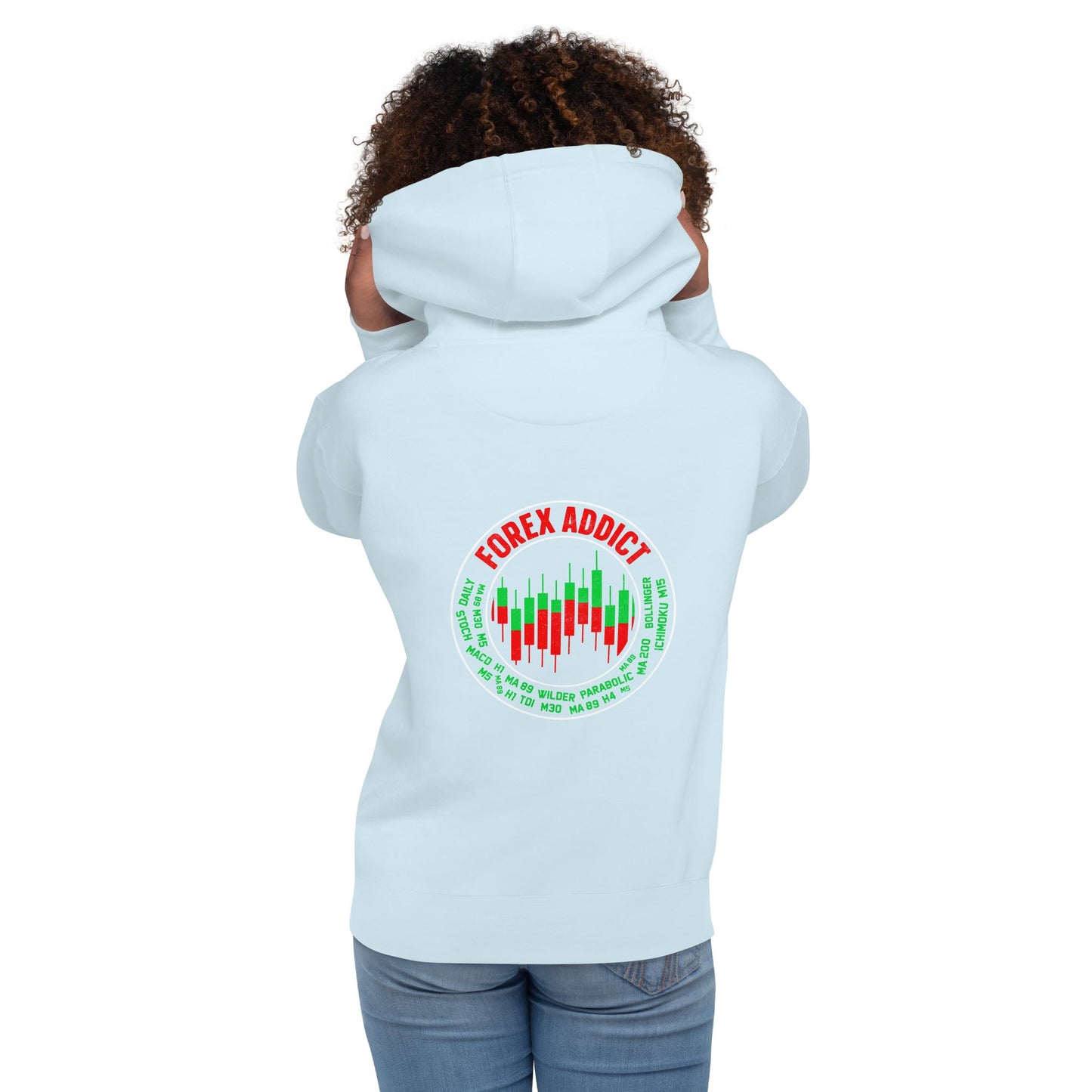 Forex Addict ( RK ) - Unisex Hoodie ( Back Print ) by DarkByteGear