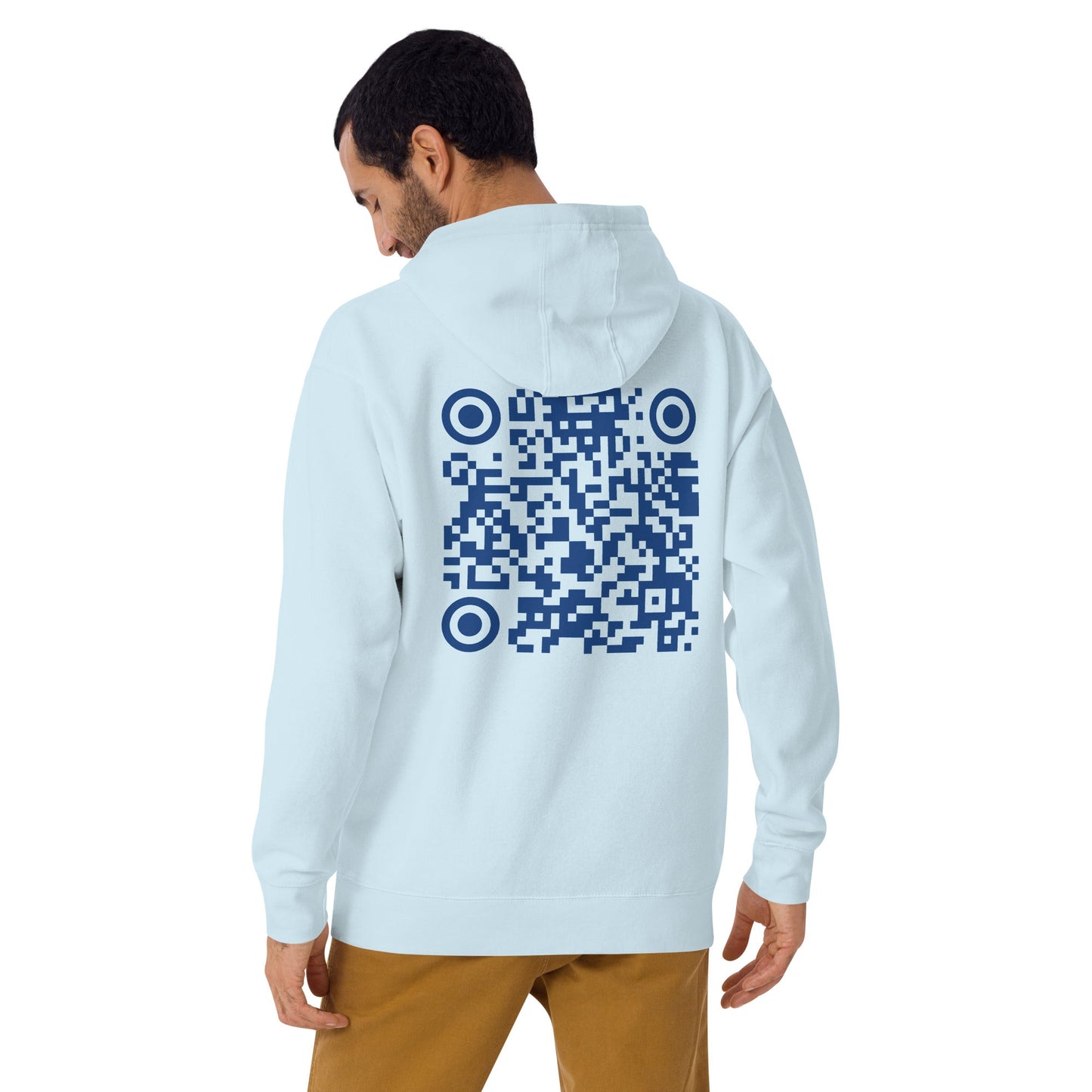 Who's the New Kid, Hacker, Developer, Gamer, Crypto King V1 (No Logo) - Unisex Hoodie Personalized QR Code by DarkByteGear