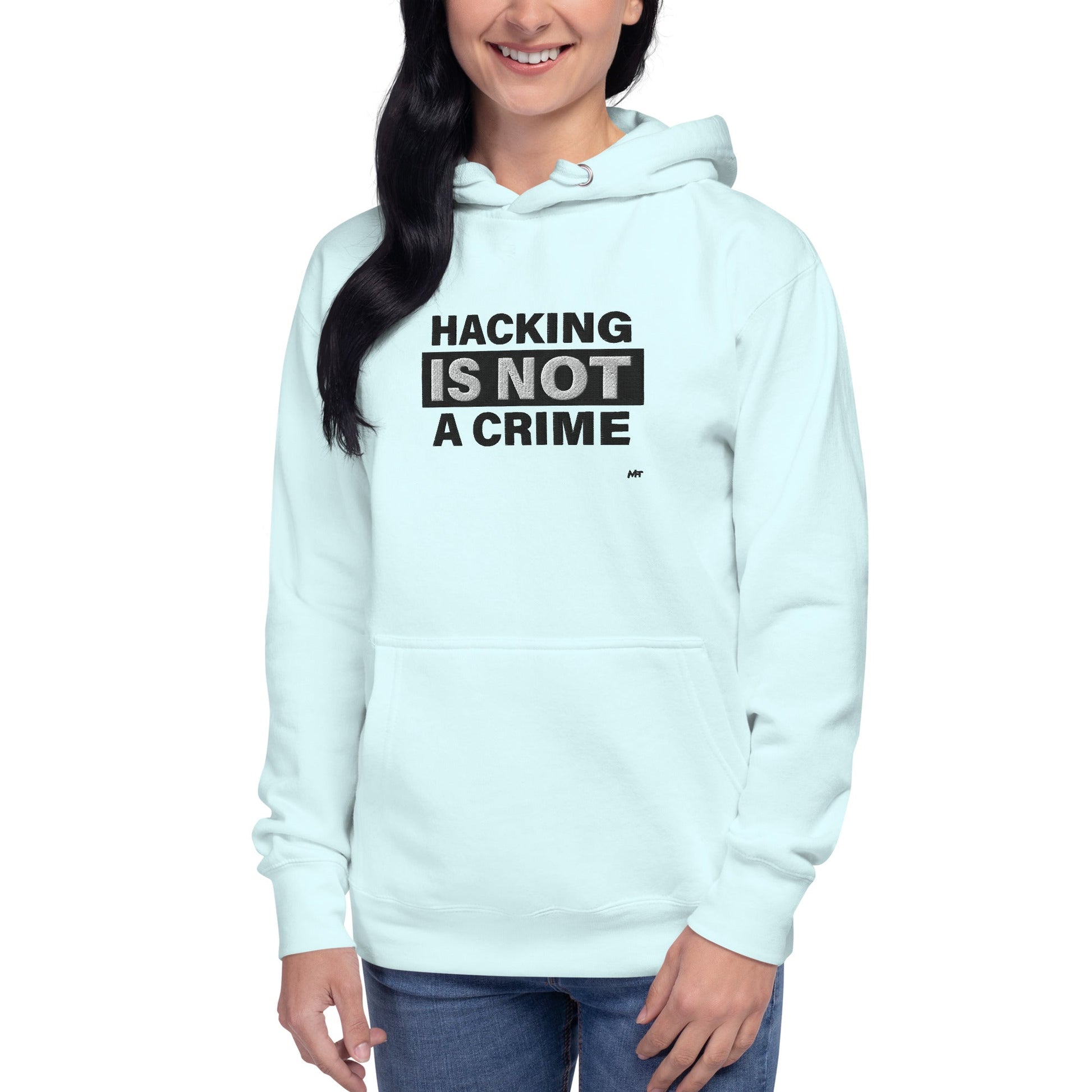 Hacking is not a crime - Unisex Hoodie (embroidered) by DarkByteGear
