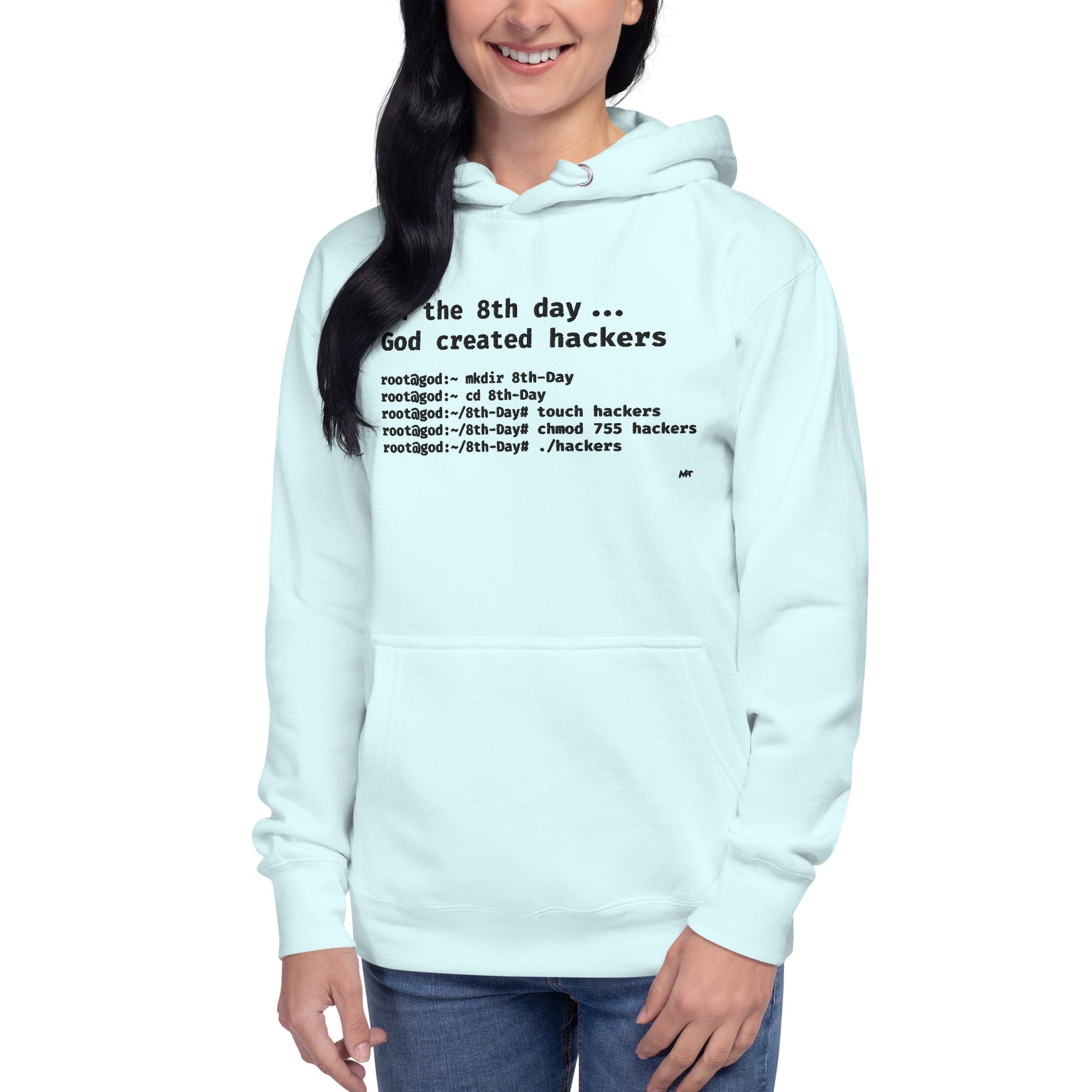 On the 8th day God created hackers - Unisex Hoodie (embroidered) by DarkByteGear