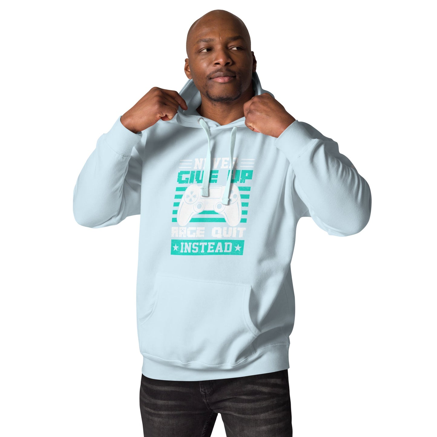 Never Give Up! Arge Quit - Unisex Hoodie by DarkByteGear