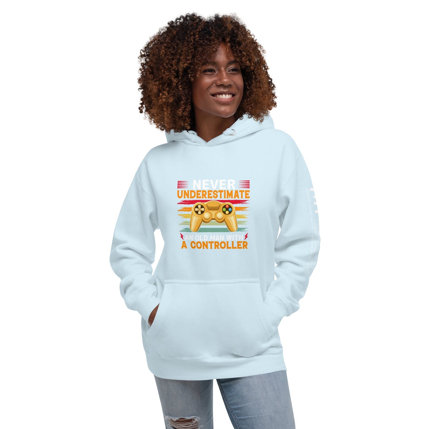 Never Underestimate an old man with a controller - Unisex Hoodie by DarkByteGear