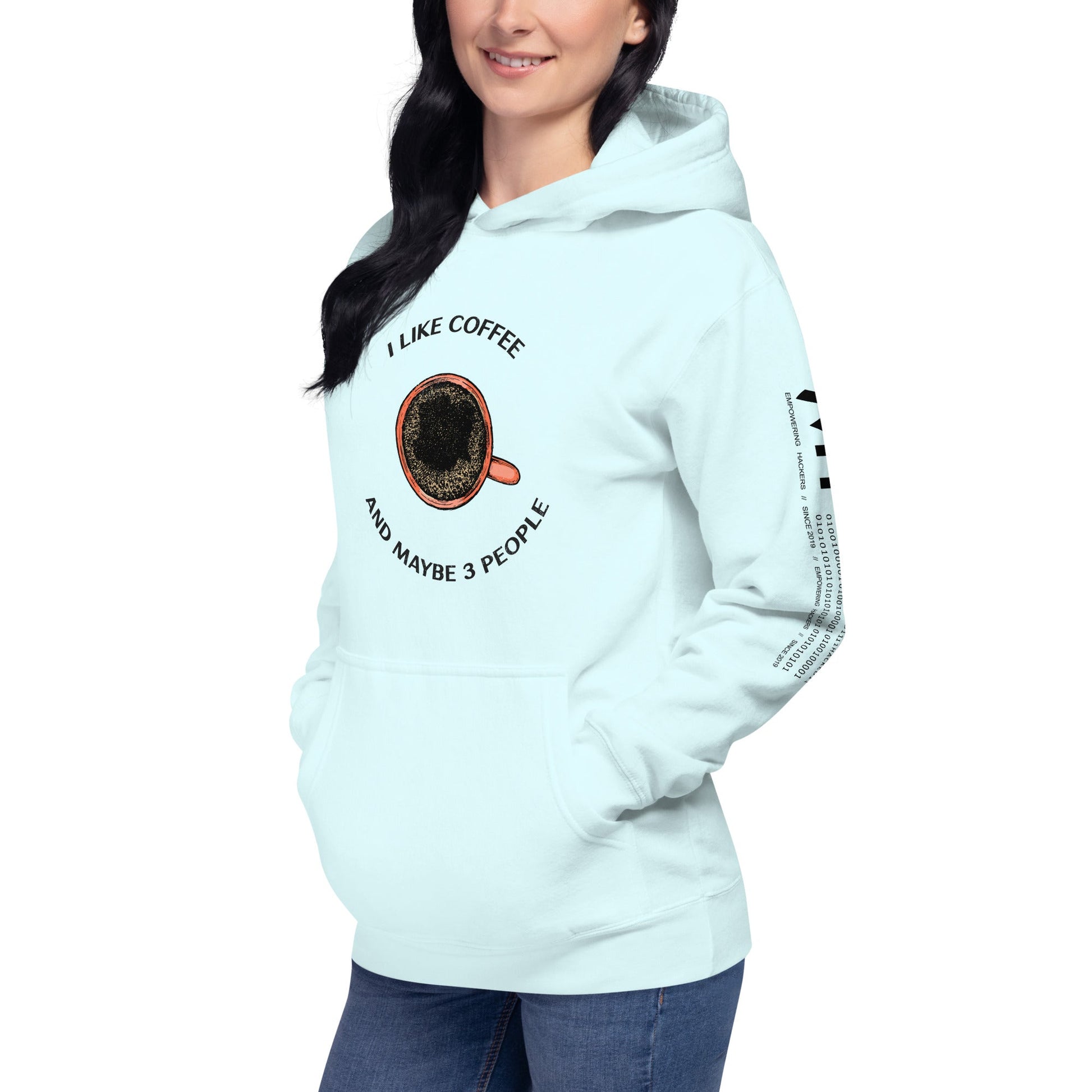 I like Coffee and maybe 3 people - Unisex Hoodie by DarkByteGear