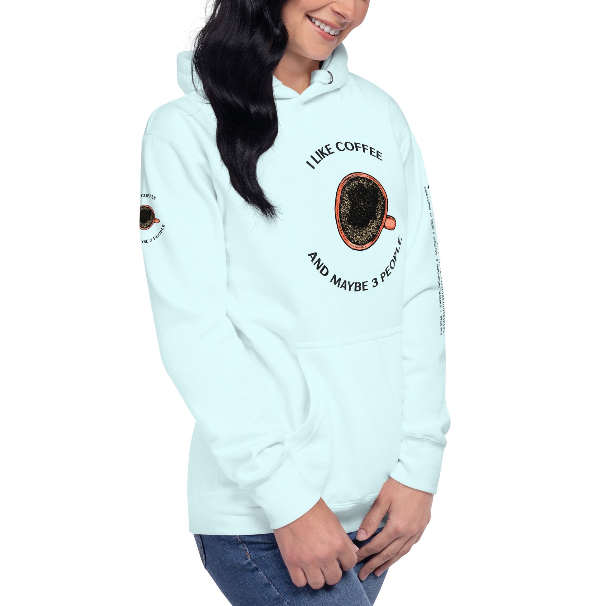 I like Coffee and maybe 3 people - Unisex Hoodie by DarkByteGear